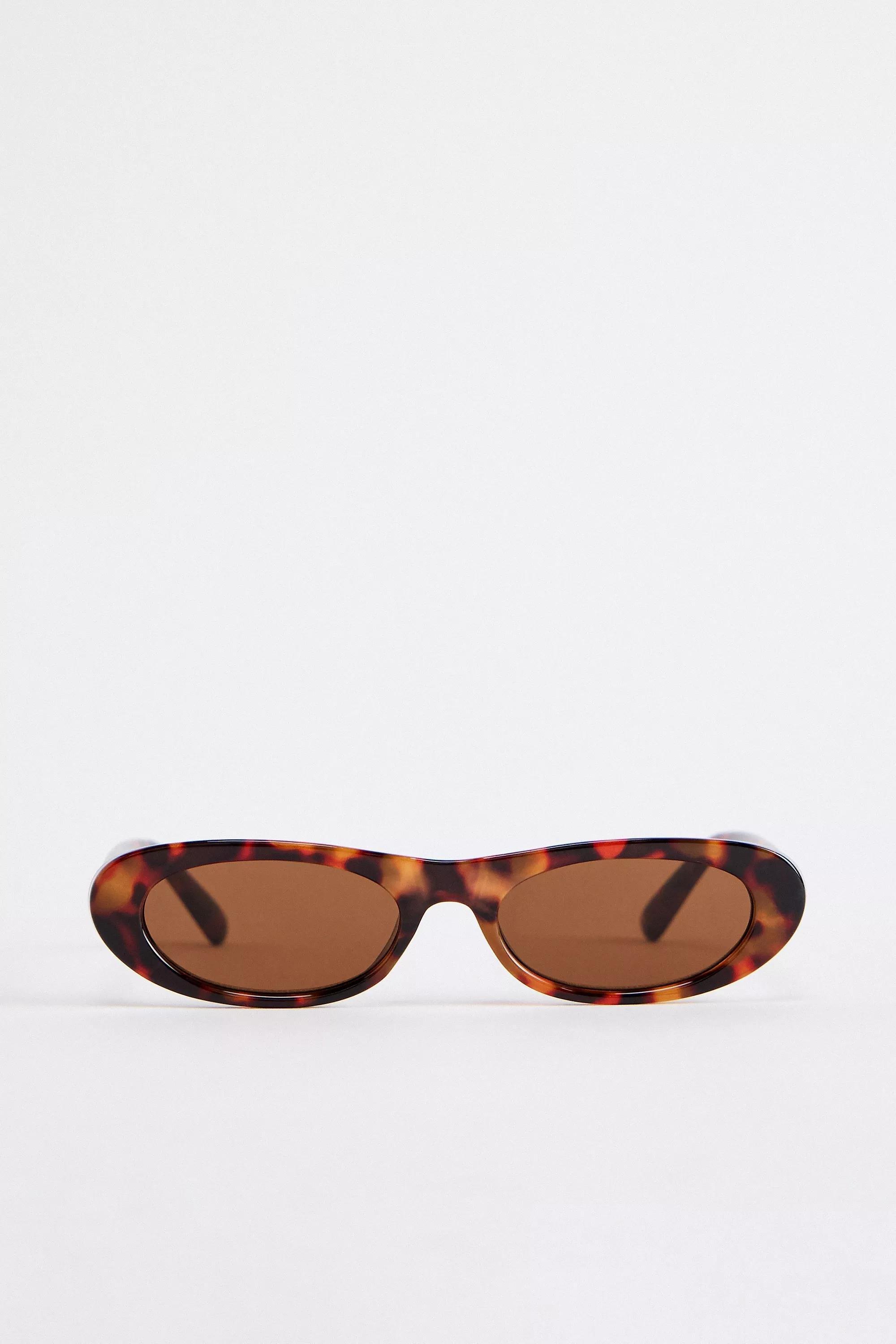 Brown Uo Indi Mini Ovals Sunglasses, BRN, large image number 1