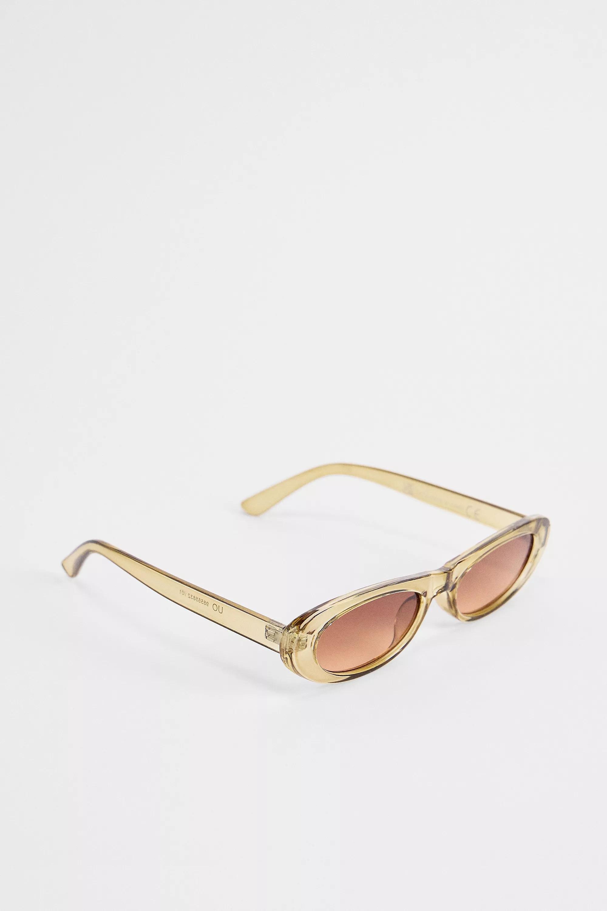 Khaki Uo Indi Mini Ovals Sunglasses, KHAKI, large image number 2