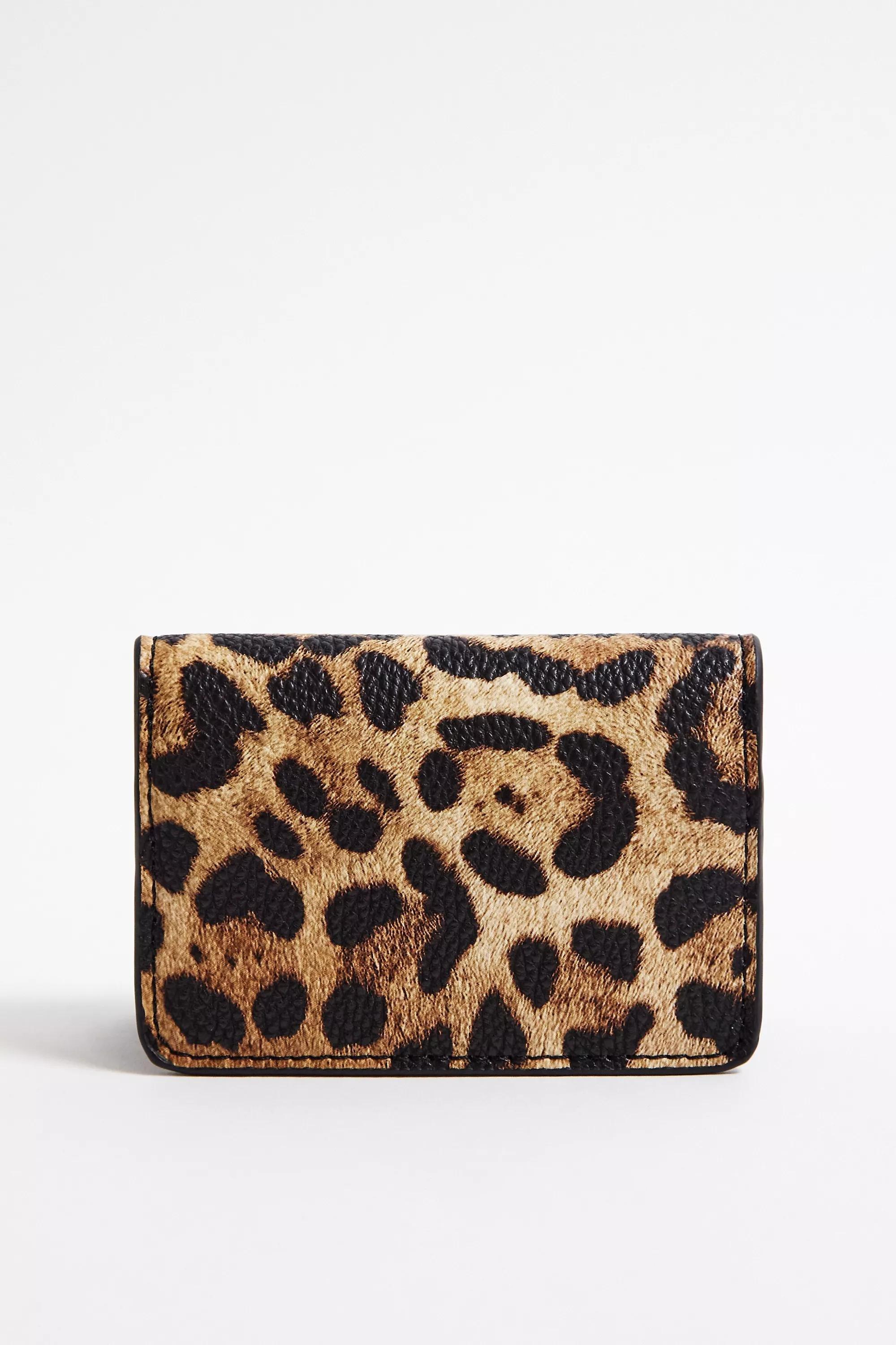 Brown Leopard Cardholder, BRN, large image number 0
