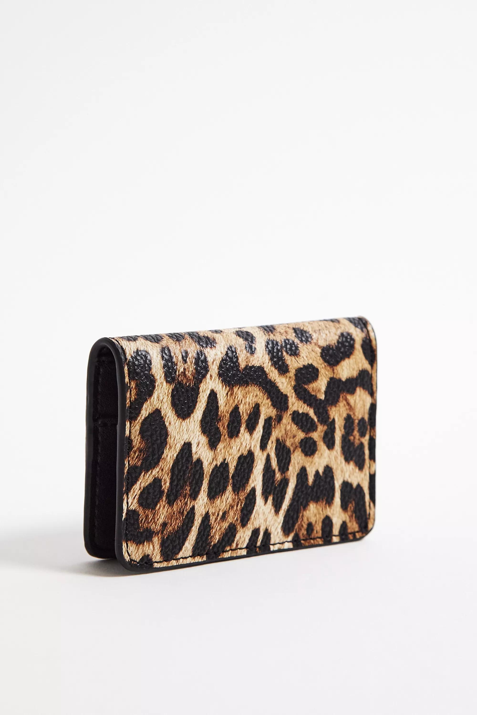Brown Leopard Cardholder, BRN, large image number 2