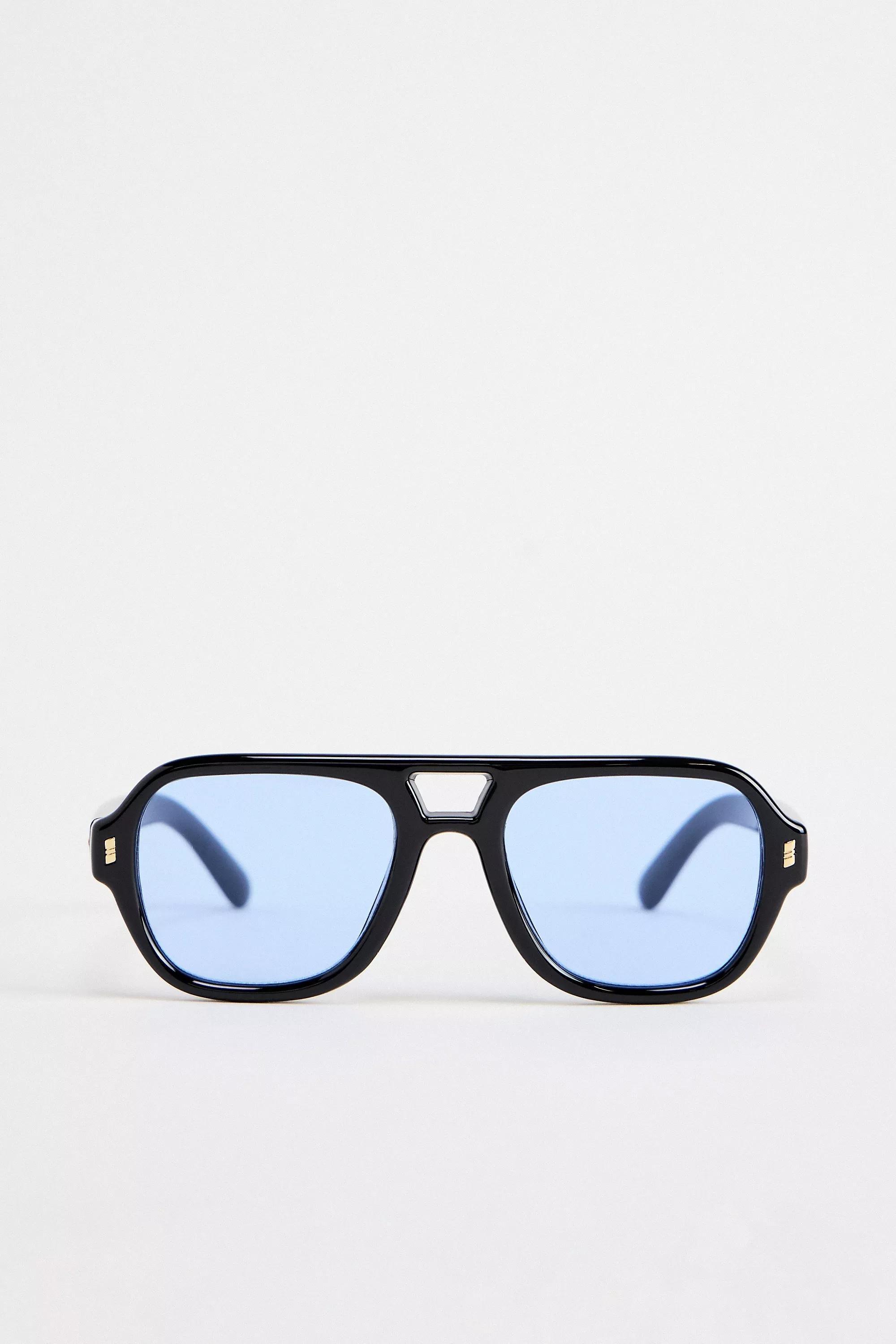 Black Uo River Aviator Sunglasses, BLK, large image number 1