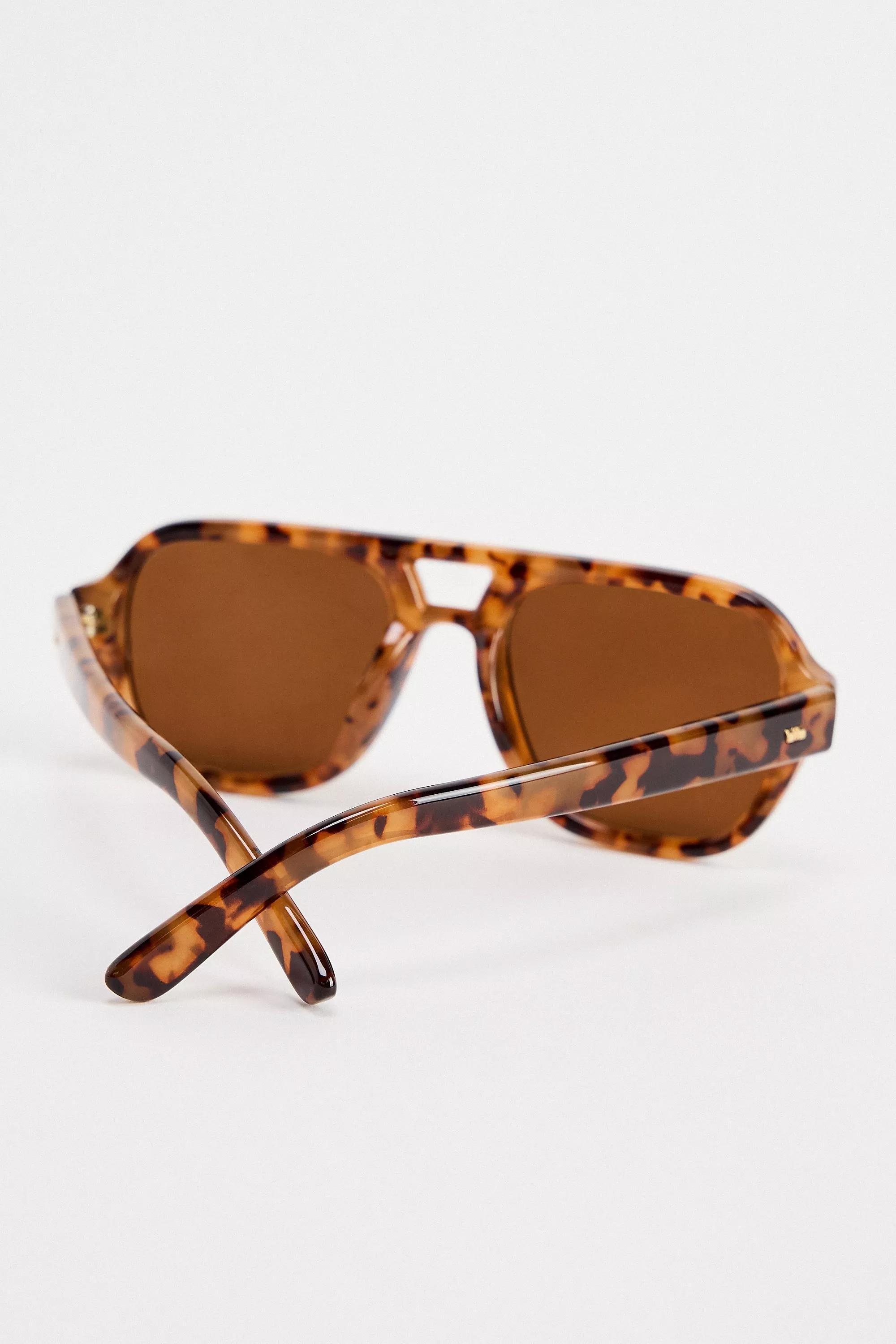 Brown Uo River Aviator Sunglasses, BRN, large image number 2