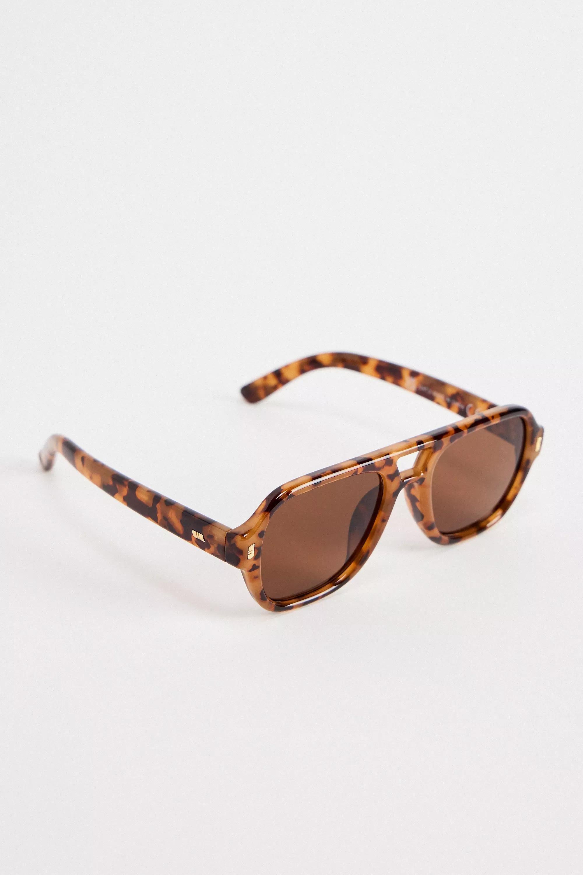 Brown Uo River Aviator Sunglasses, BRN, large image number 3