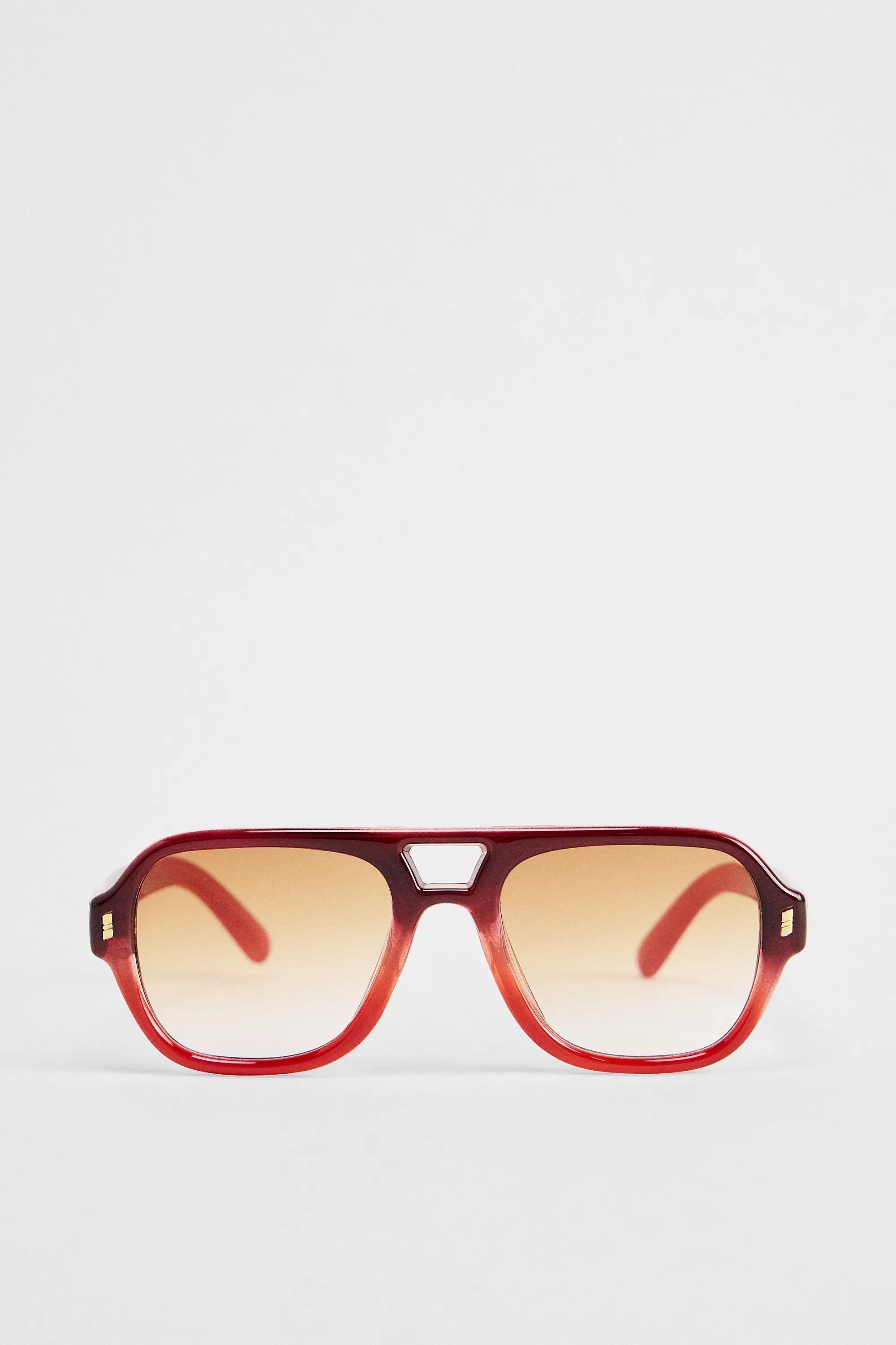 Red Uo River Aviator Sunglasses, , medium