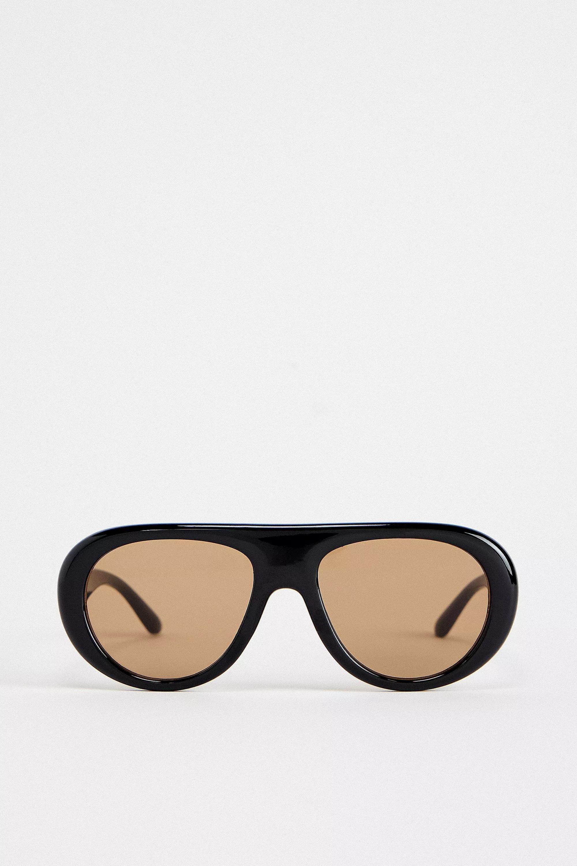 Black Uo Annie Aviator Sunglasses, BLK, large image number 0