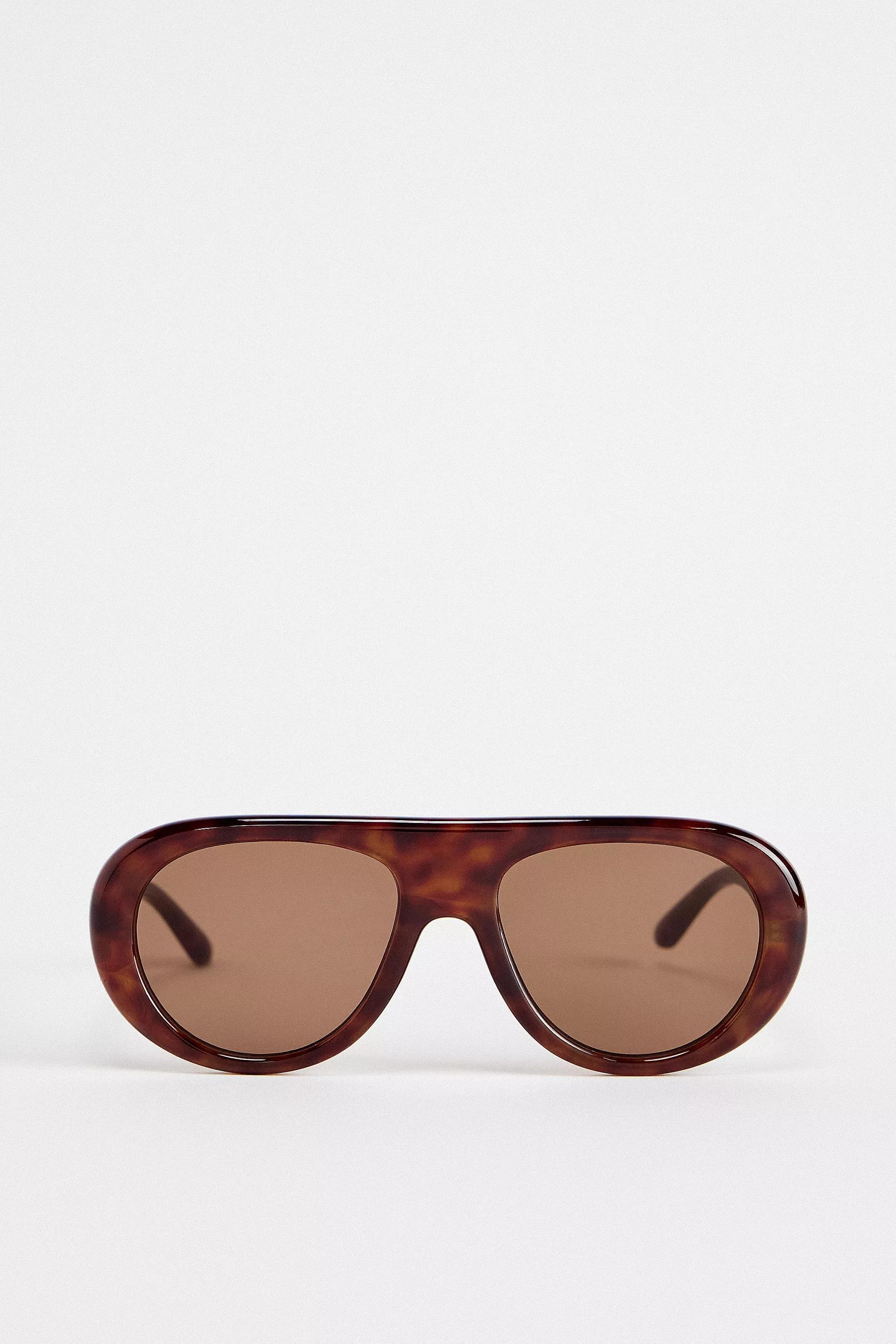 Brown Uo Annie Aviator Sunglasses, BRN, large image number 0