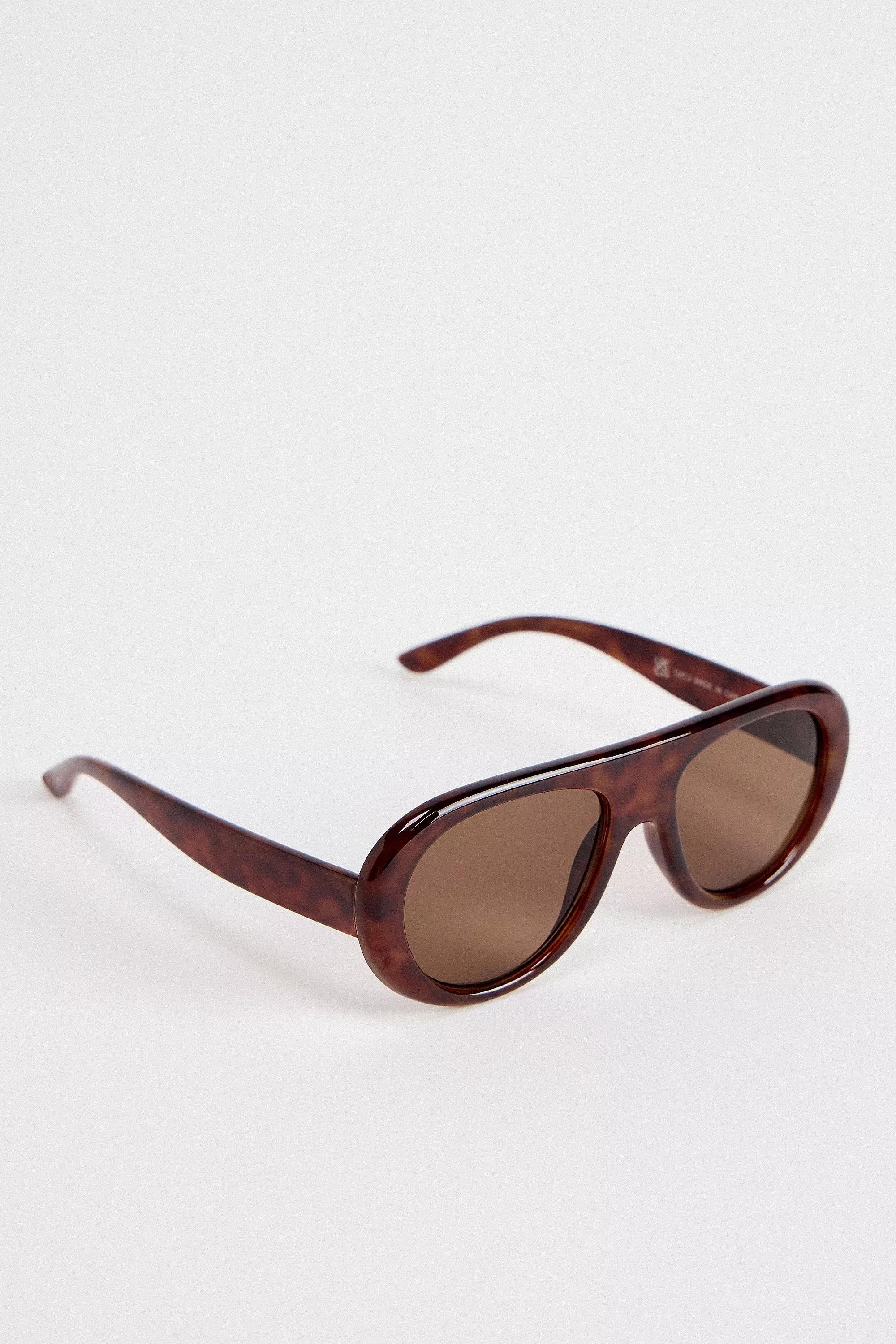 Brown Uo Annie Aviator Sunglasses, BRN, large image number 2