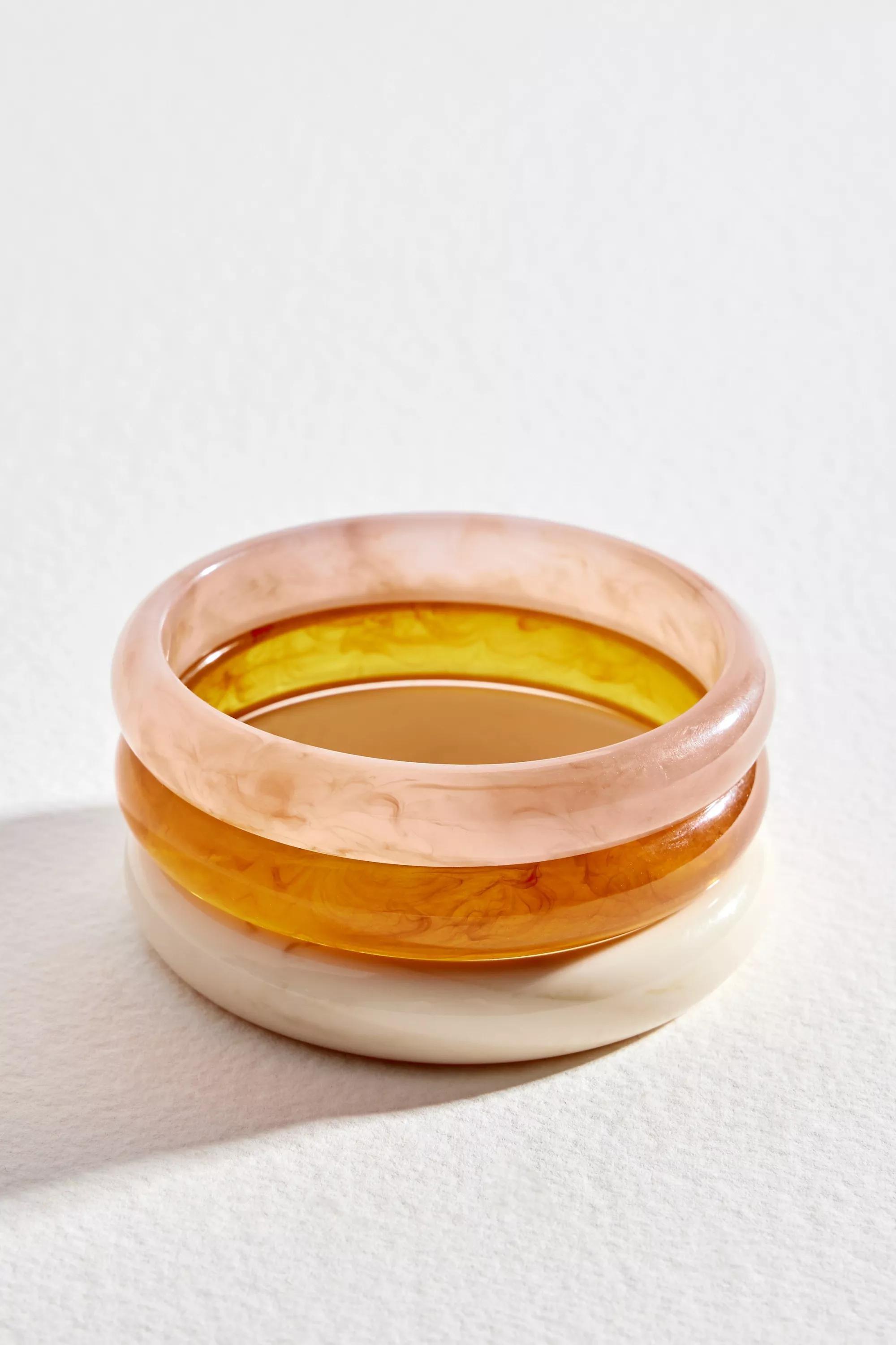 Brown Silence + Noise Resin Bangles, Set Of 3, BRN, large image number 1