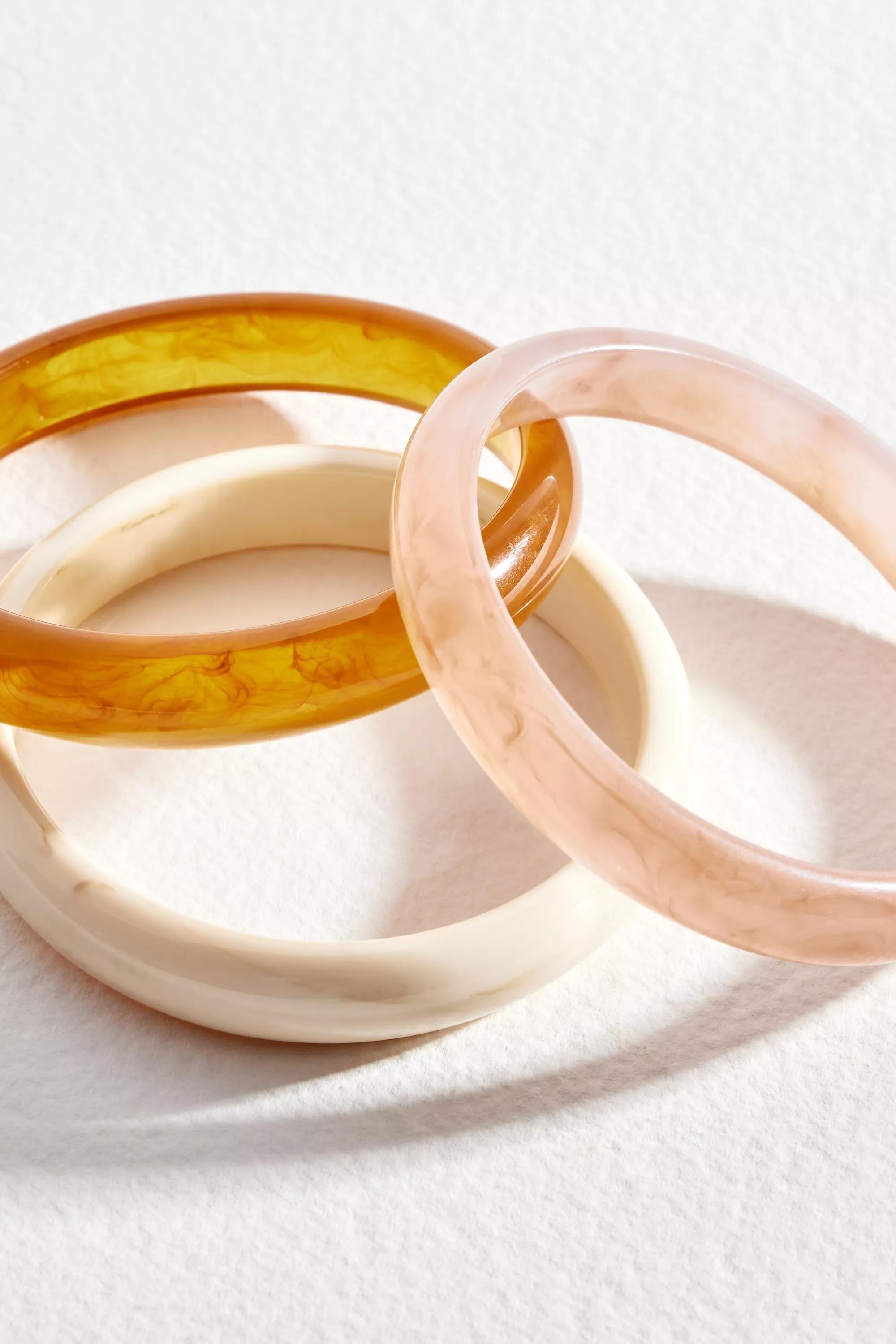 Brown Silence + Noise Resin Bangles, Set Of 3, BRN, large image number 2