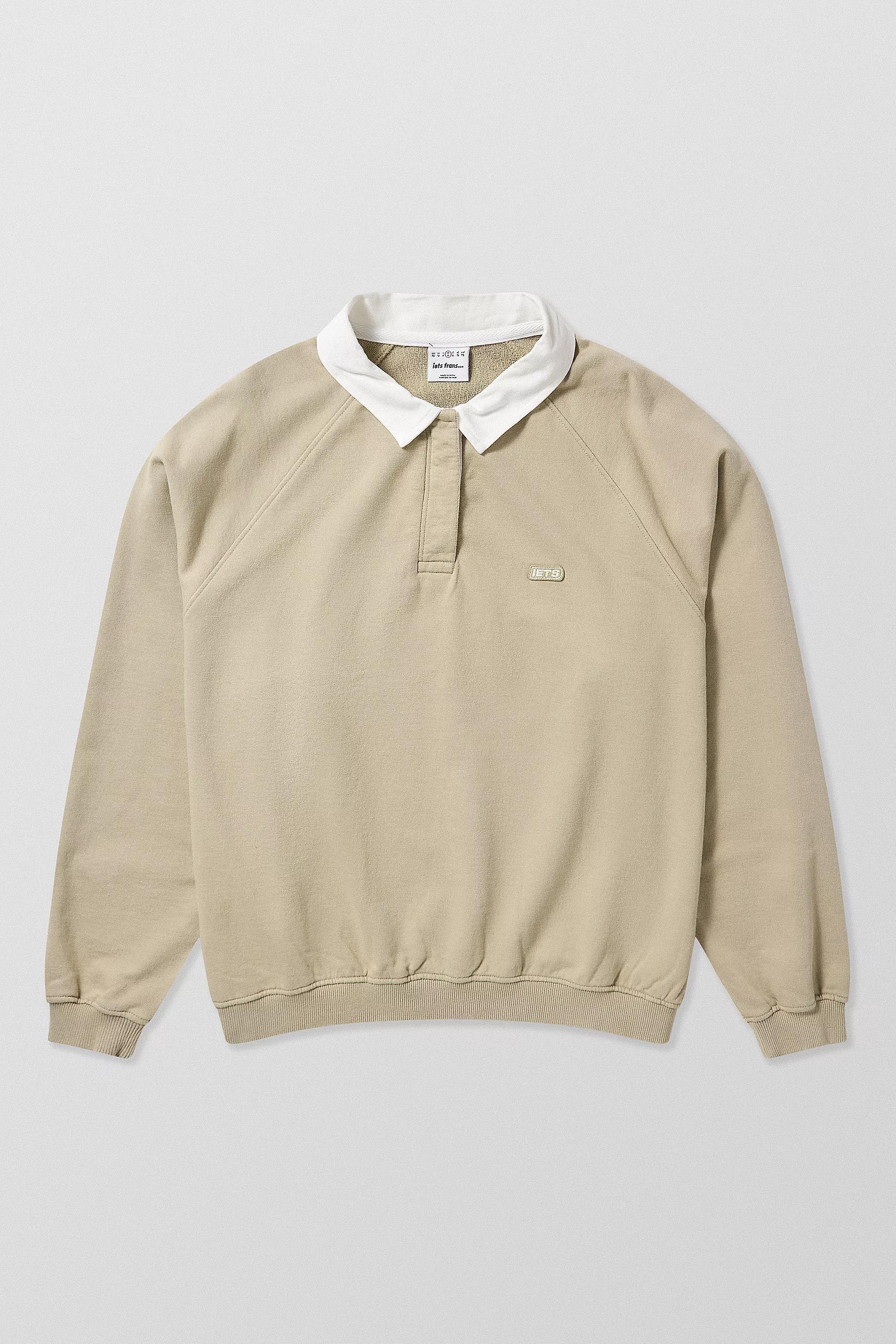 Beige Iets Frans... Amos Heavy Rugby Shirt, , large image number 4