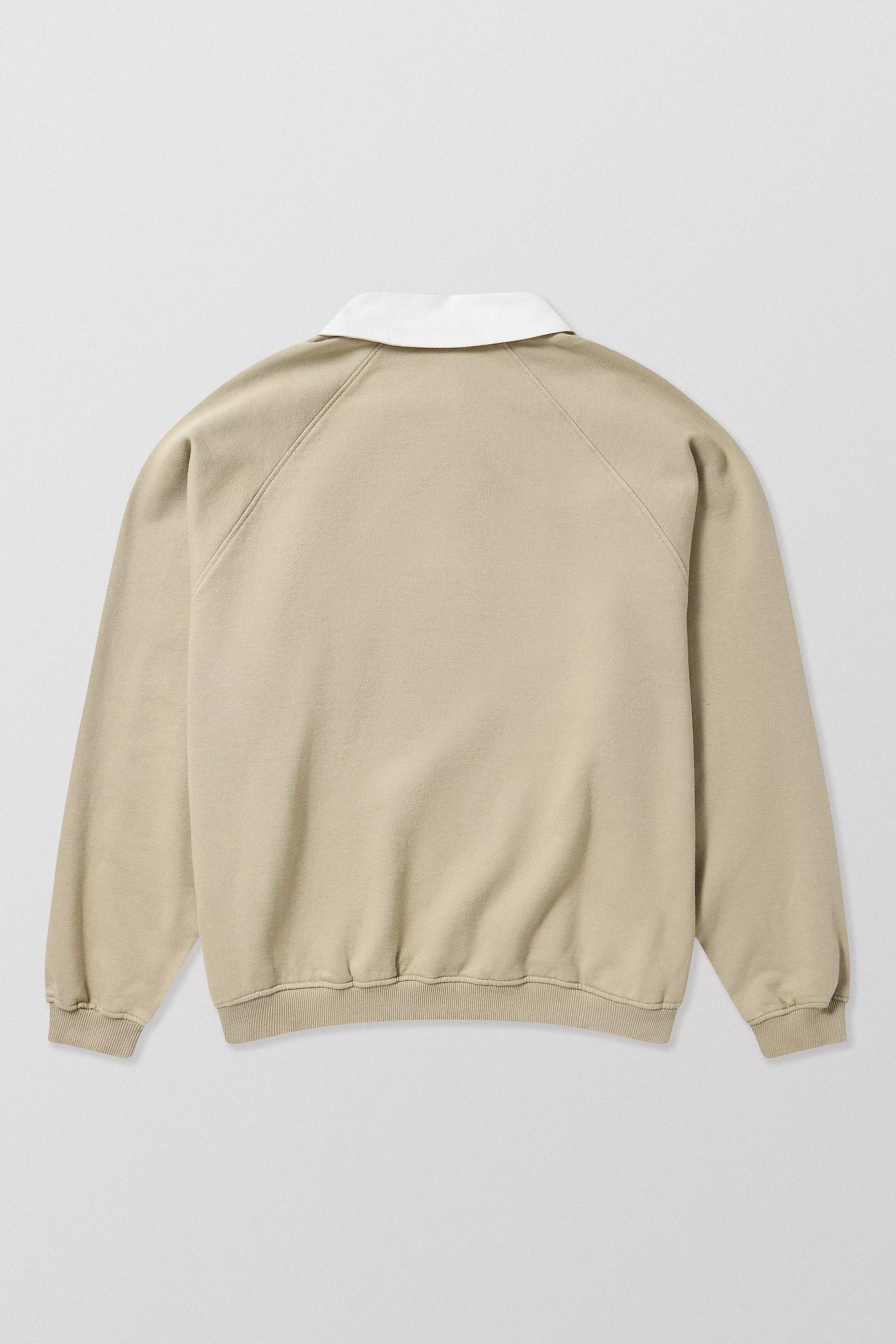 Beige Iets Frans... Amos Heavy Rugby Shirt, , large image number 5