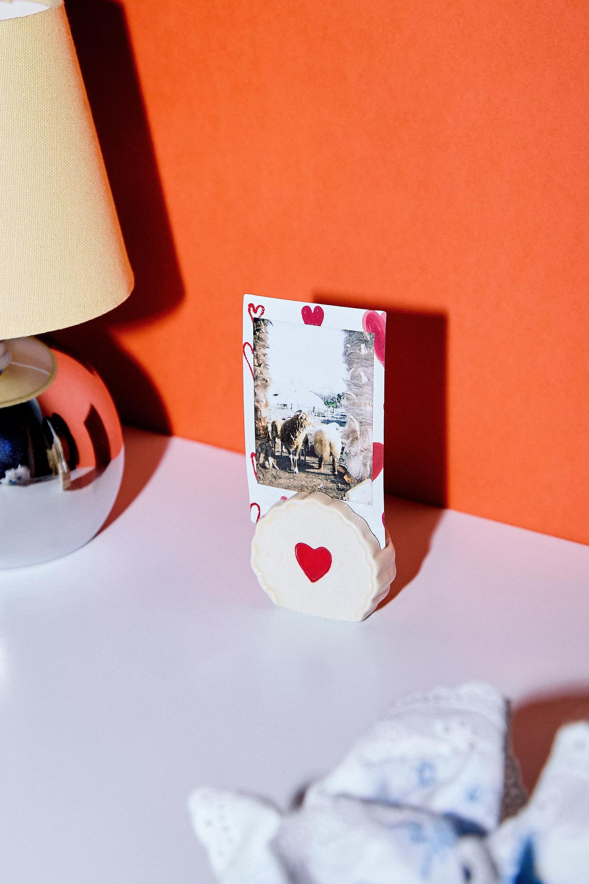 Cream Jam Biscuit Ceramic Photo Holder, CREME, large image number 0