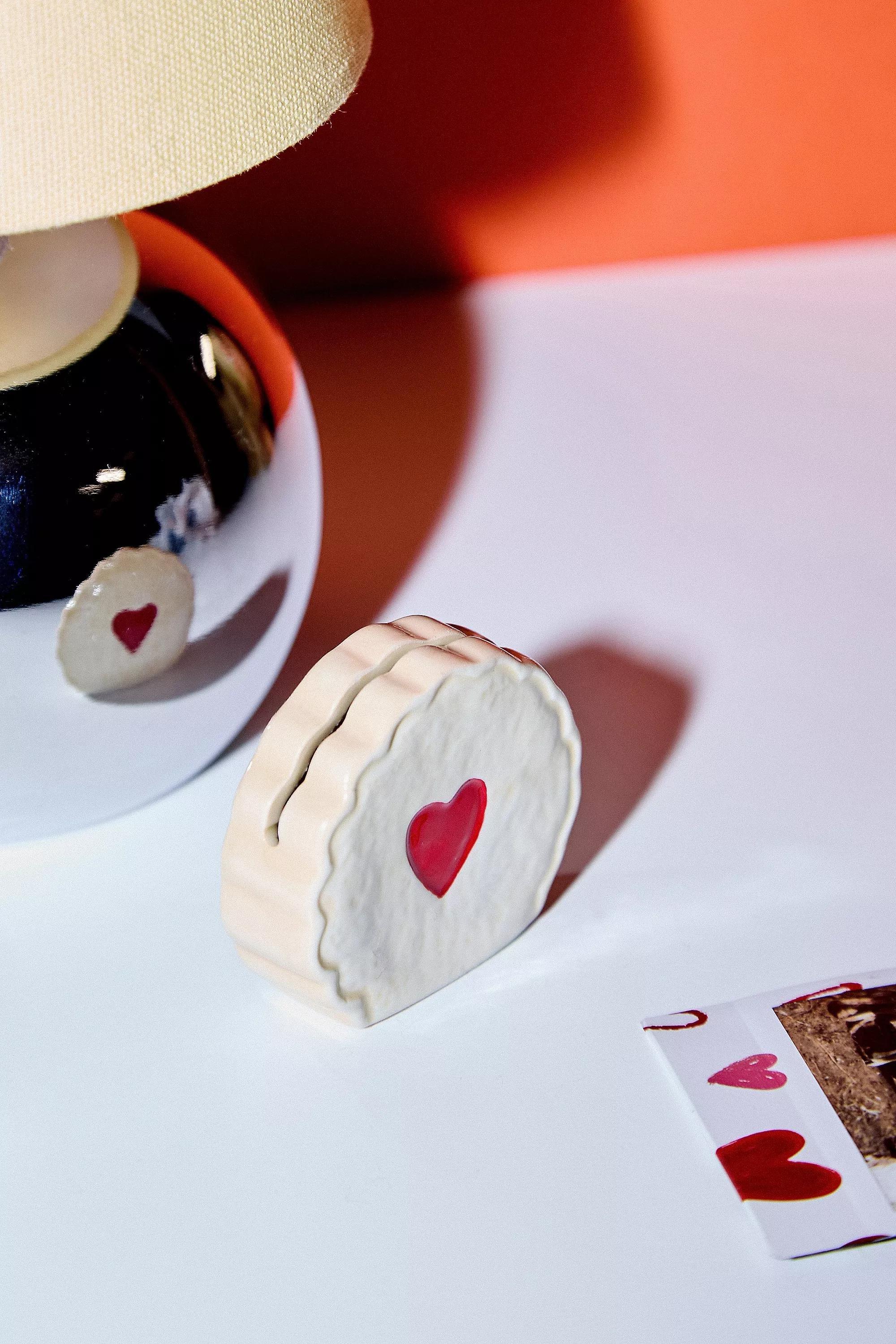 Cream Jam Biscuit Ceramic Photo Holder, CREME, large image number 1