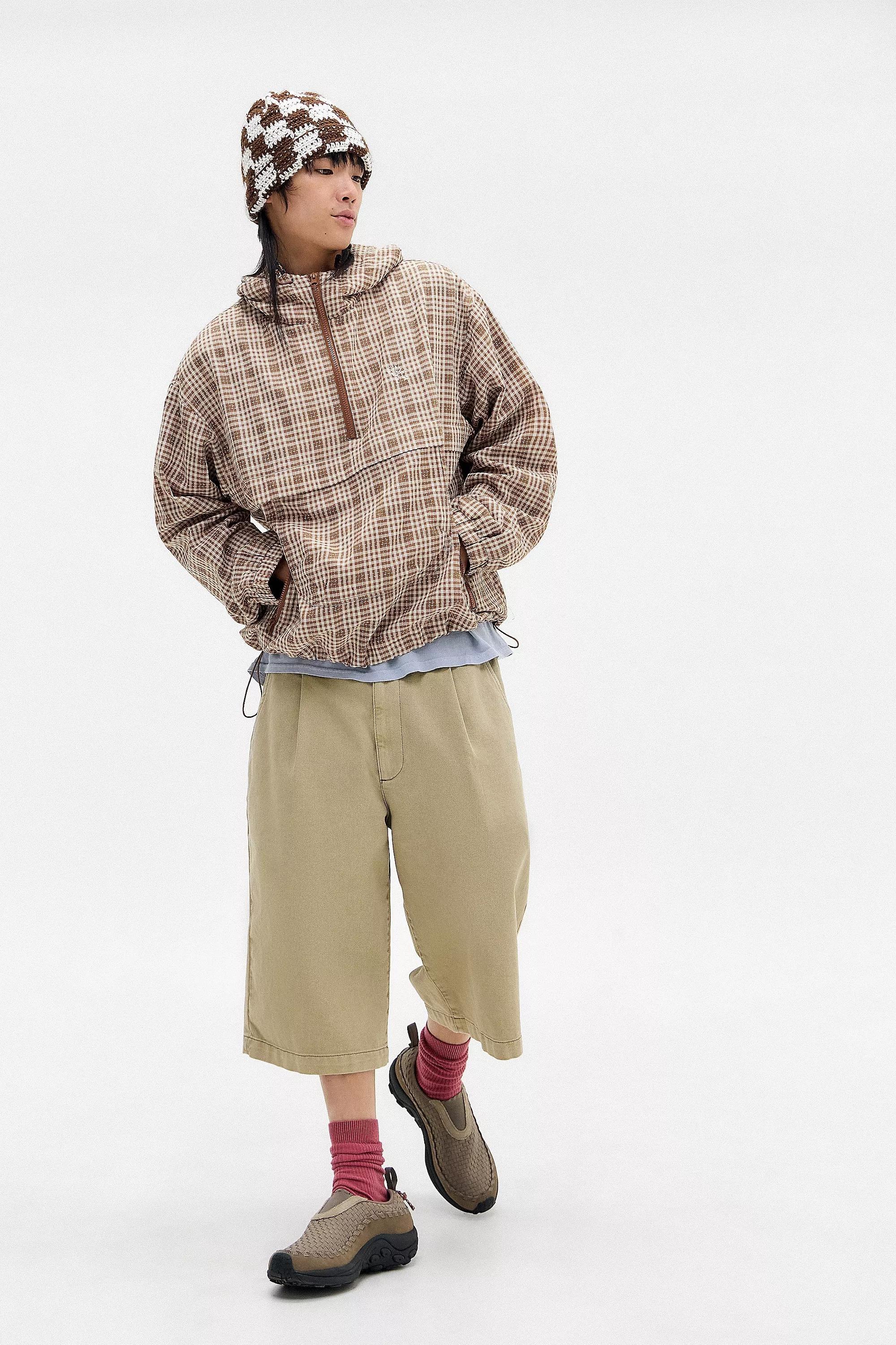 Brown Ayker Checked Textured Anorak, , large image number 1