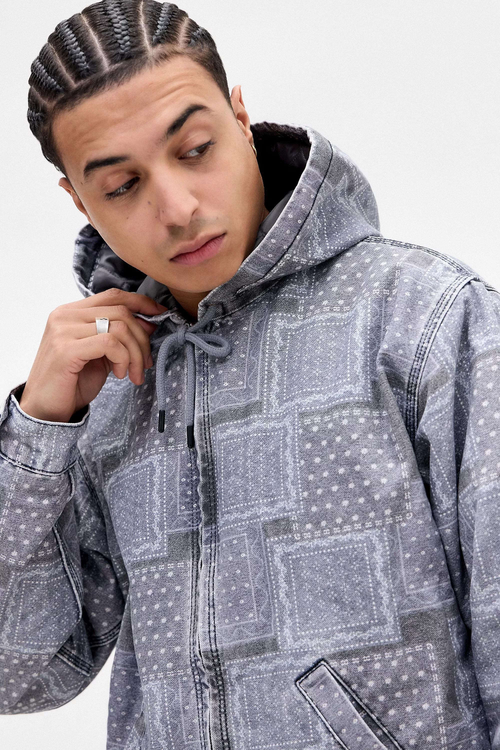 Multicolour Bdg Rex Bandana Canvas Skate Hoodie, , large image number 0
