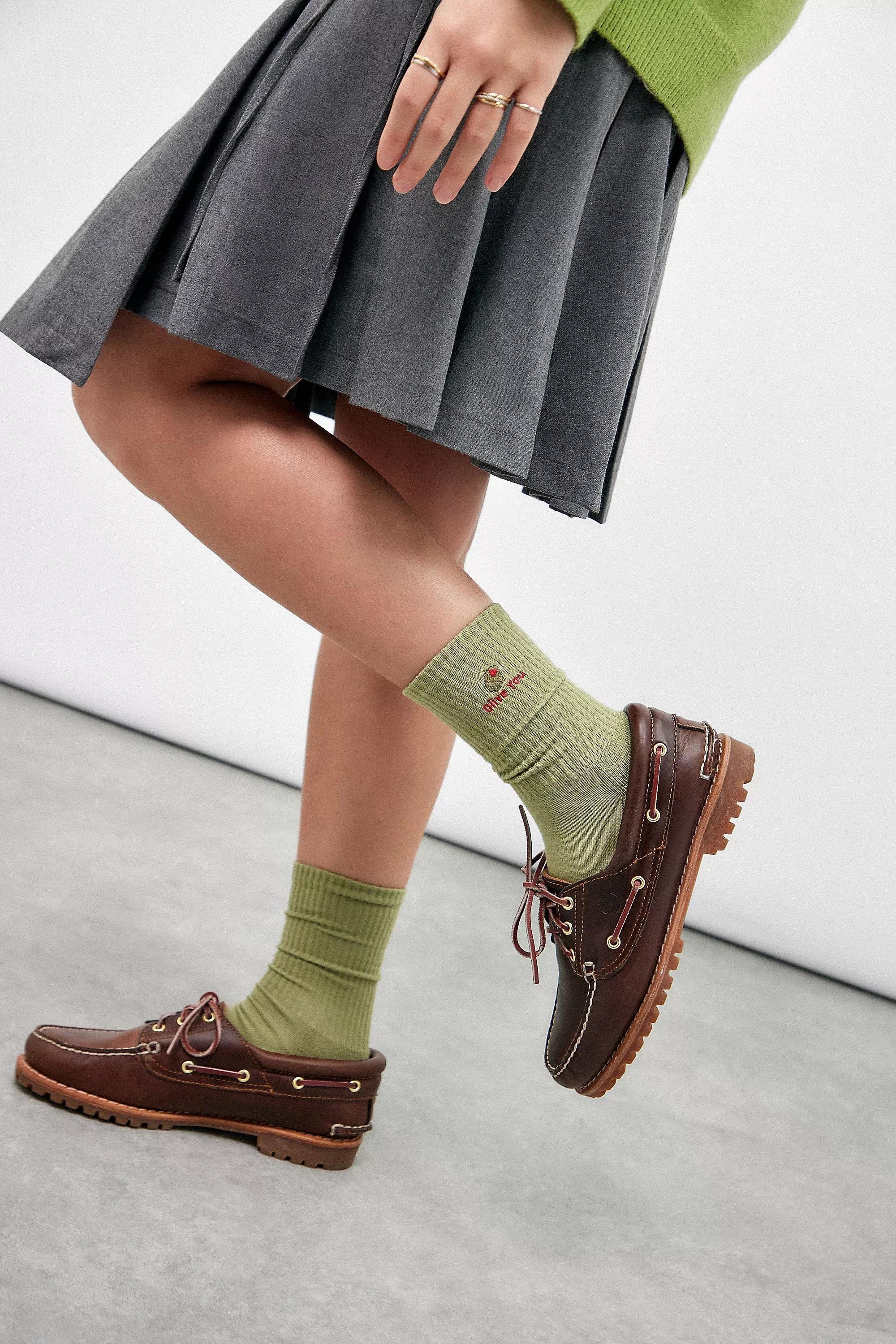 Olive Out From Under Olive You Novelty Socks, OLIVE, large image number 0