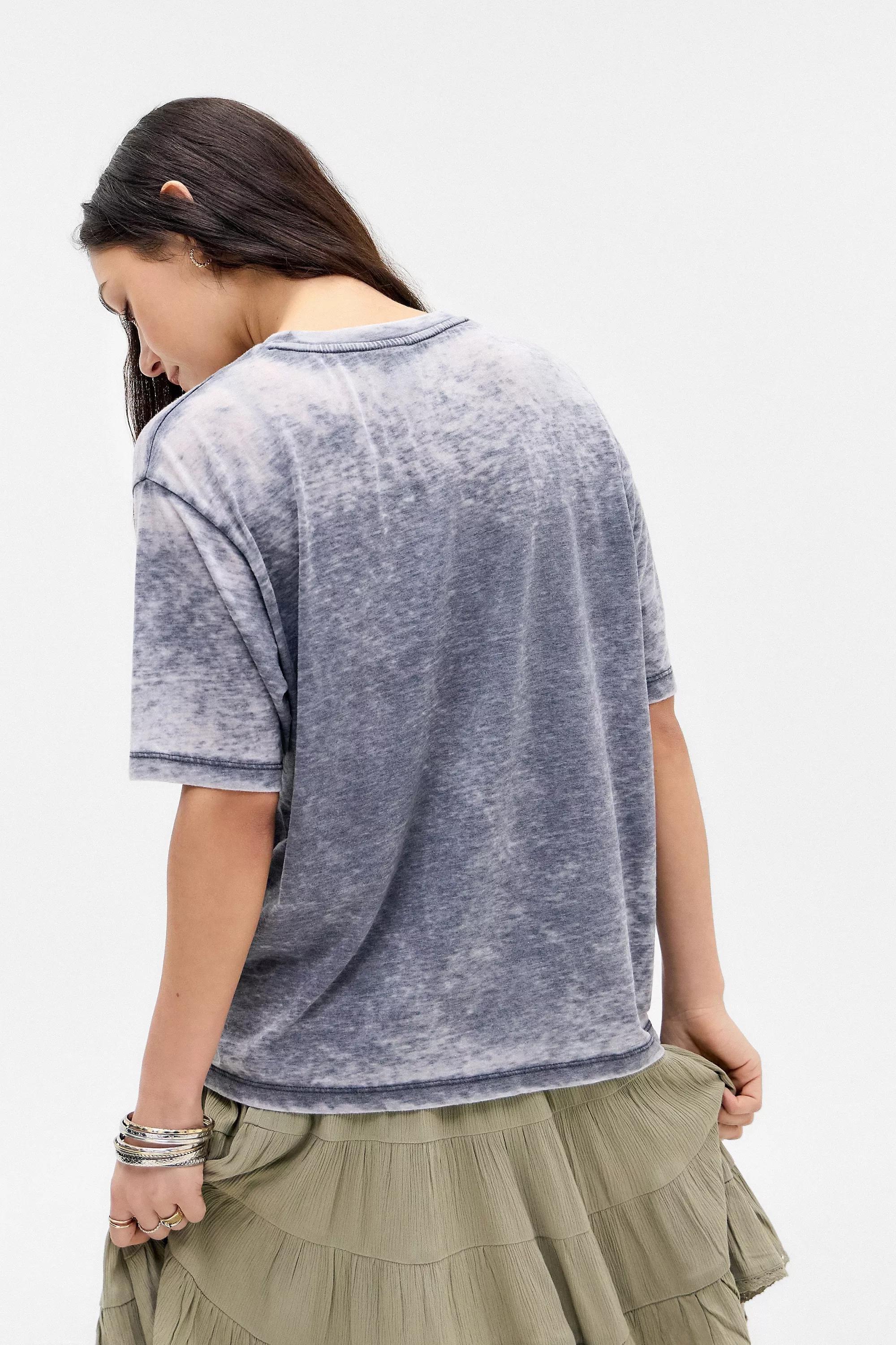 Grey Uo Fleetwood Mac Burnout Boyfriend T-Shirt, , large image number 3