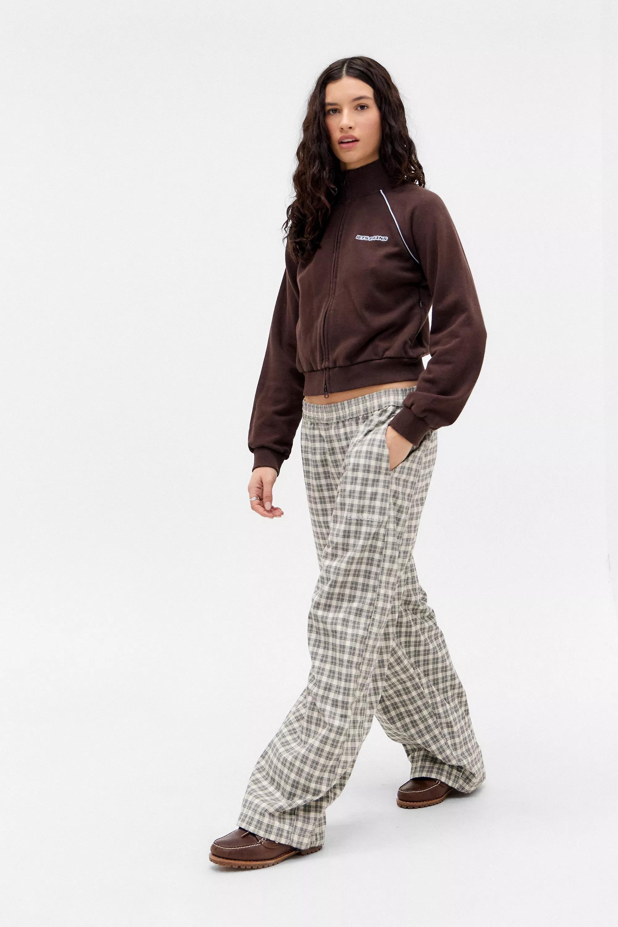 Cream Iets Frans... Harri Check Cotton Joggers, , large image number 1