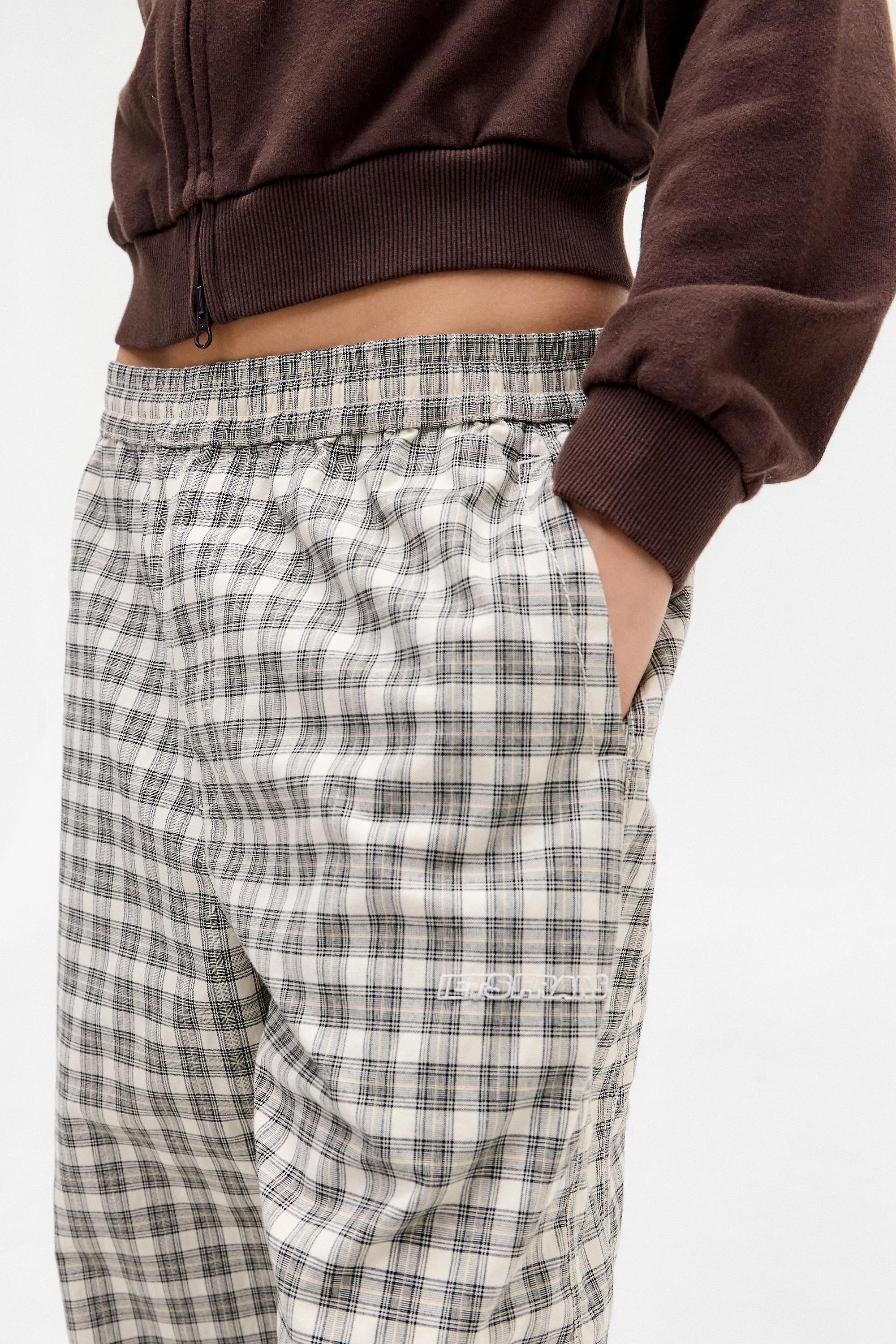 Cream Iets Frans... Harri Check Cotton Joggers, , large image number 2