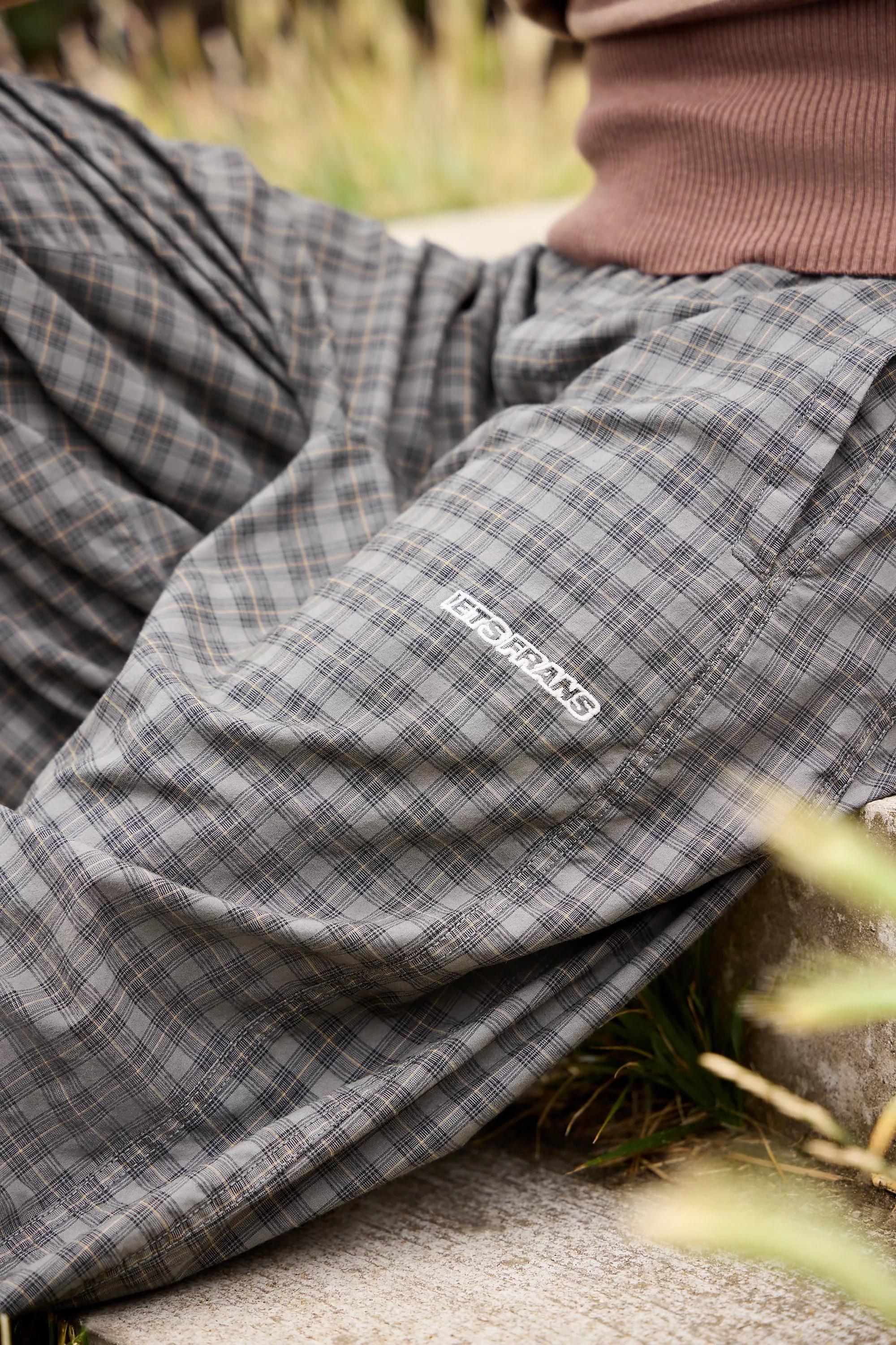 iets frans... Harri Check Cotton Joggers, , large image number 2