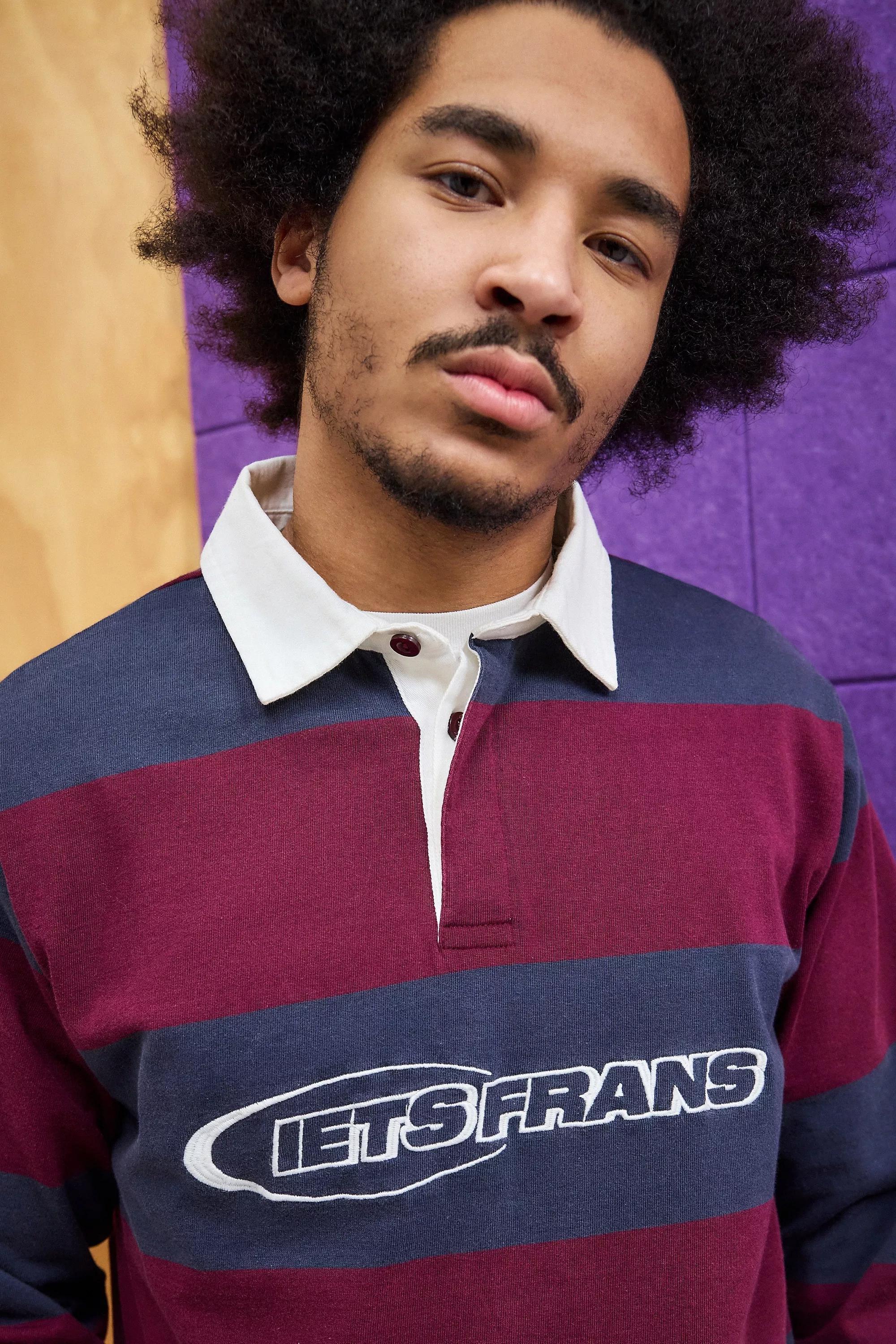 Blue Iets Frans... Navy Stripe Rugby Shirt, , large image number 2