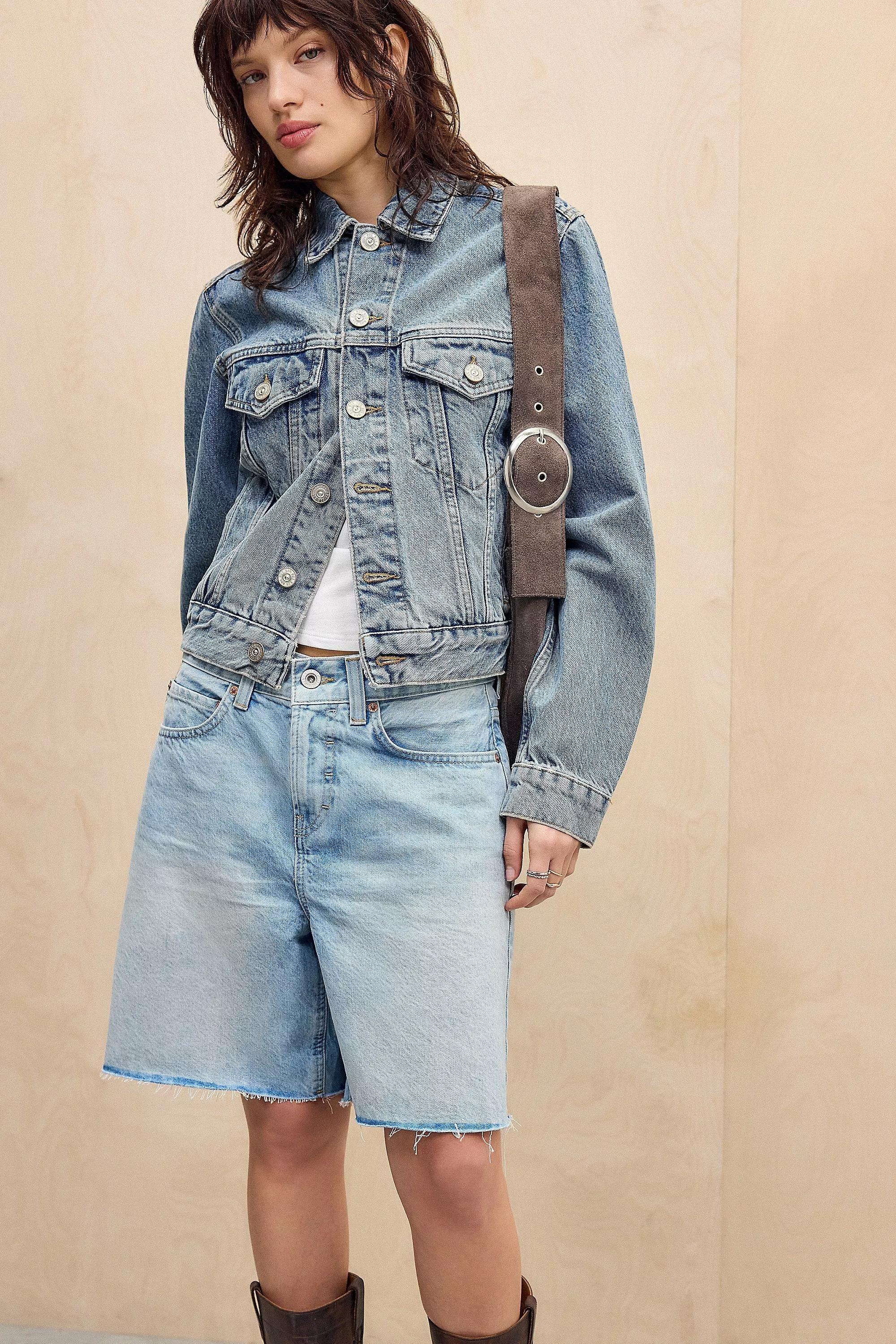 Blue Vintage Denim Shorts, , large image number 0