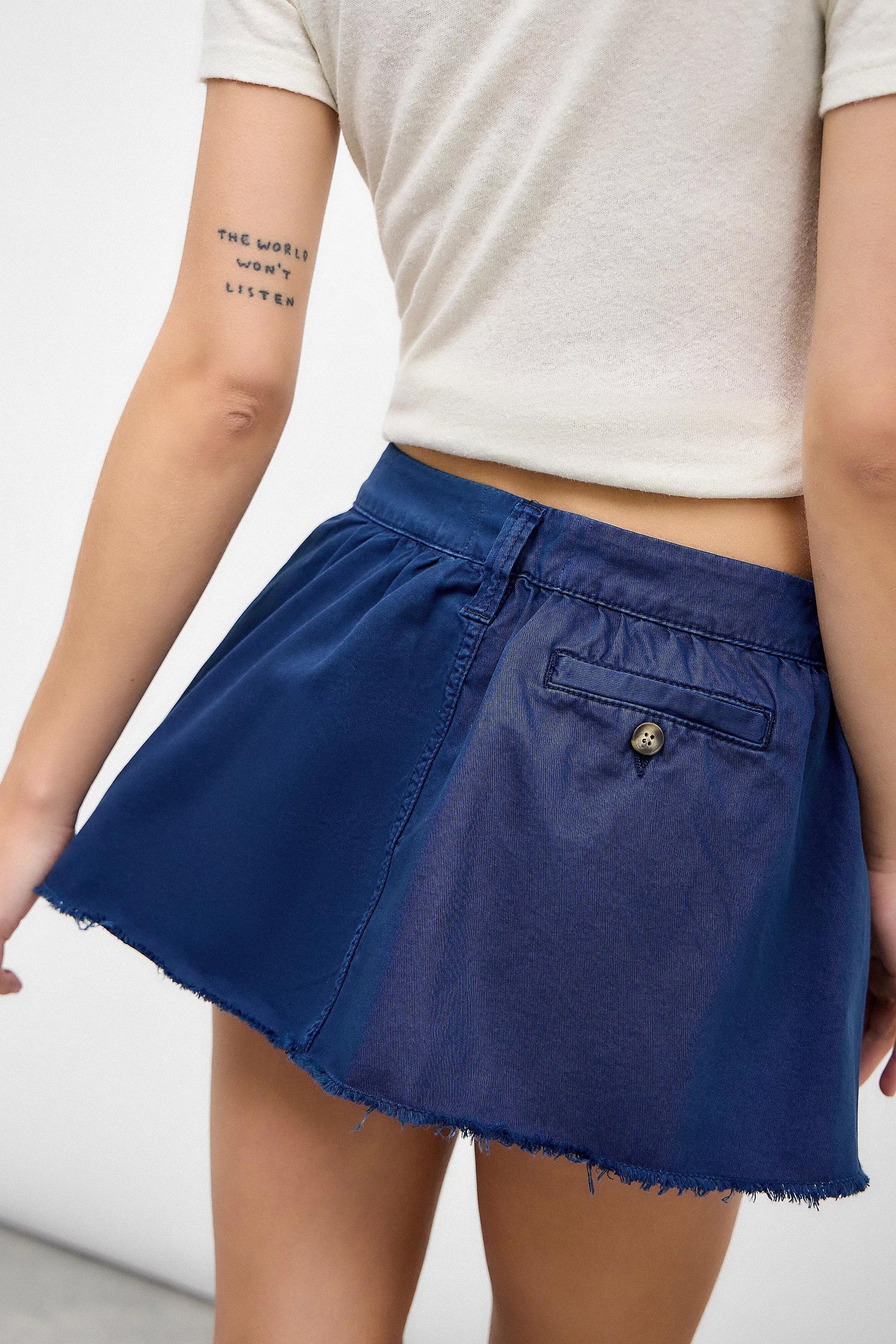 Navy Bdg Chiara Chino Mini Skirt, , large image number 3
