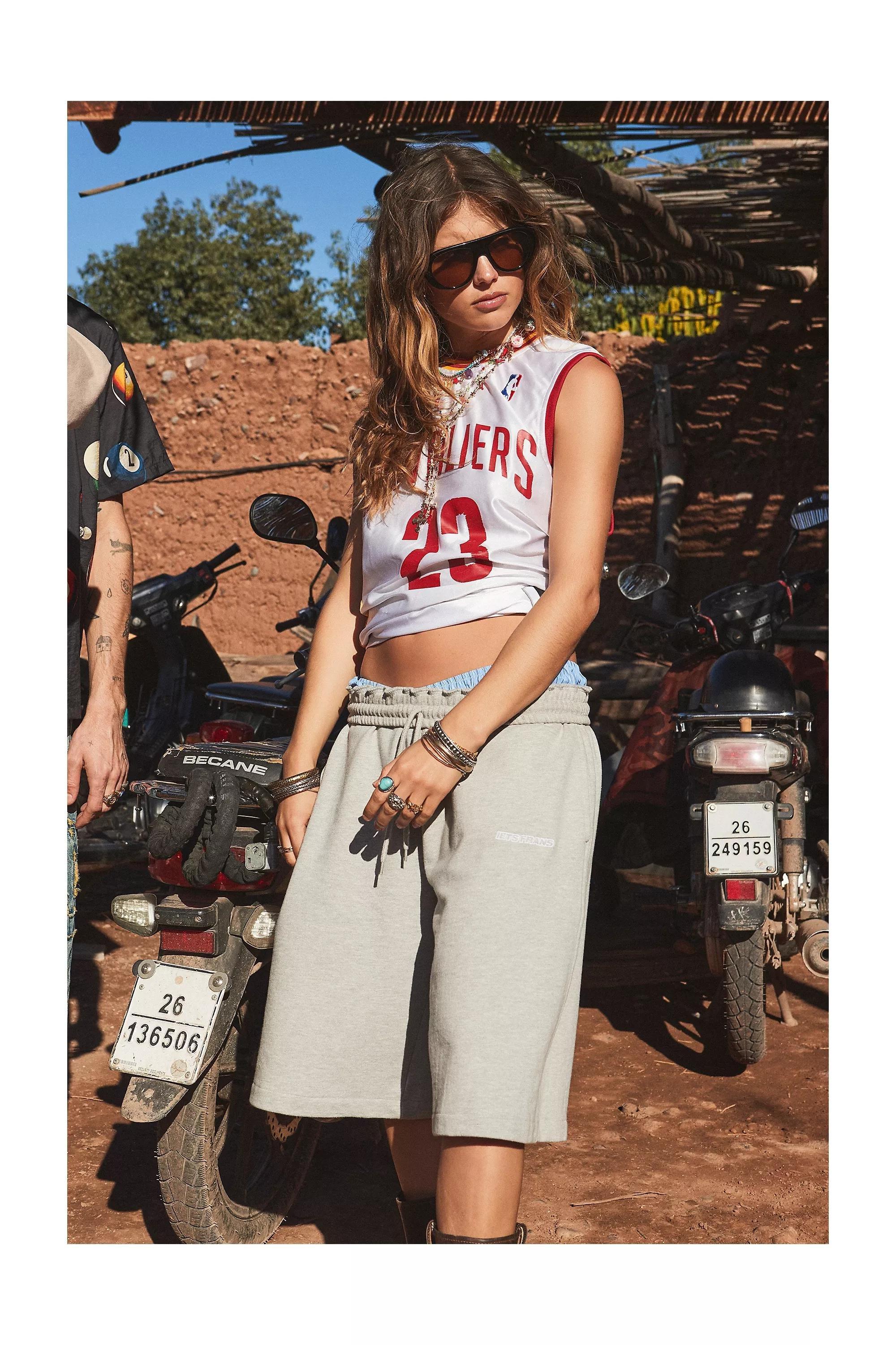 Grey Iets Frans... Harri Longline Jogger Shorts, , large image number 0