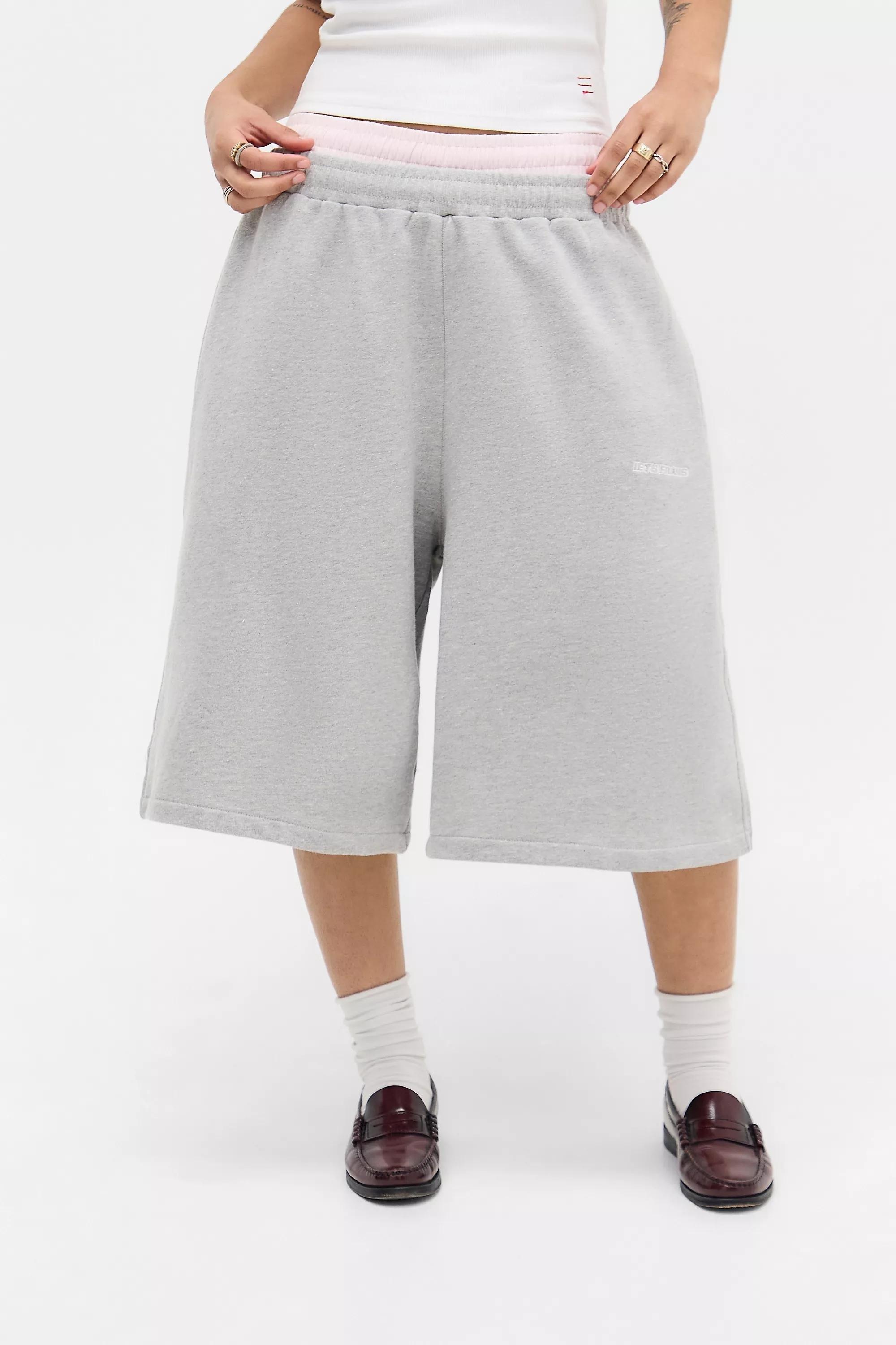 Grey Iets Frans... Harri Longline Jogger Shorts, , large image number 1