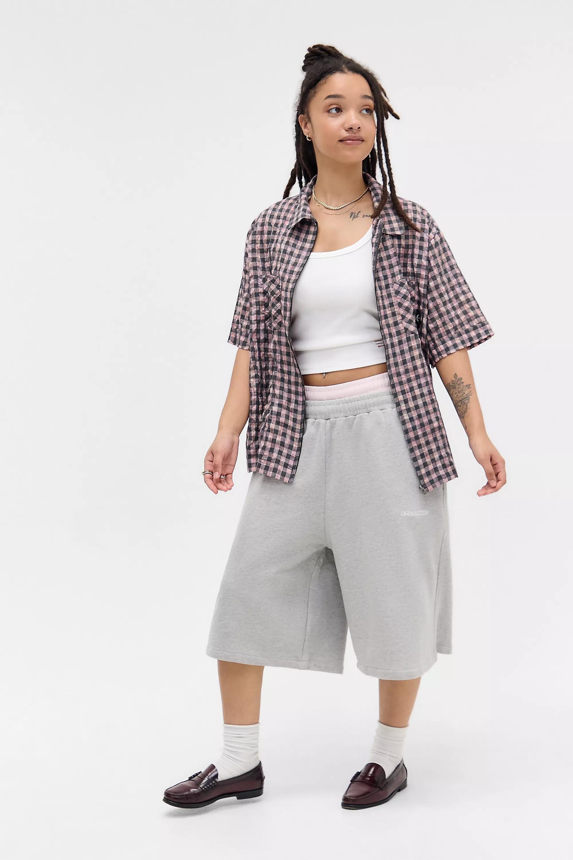 Grey Iets Frans... Harri Longline Jogger Shorts, , large image number 2