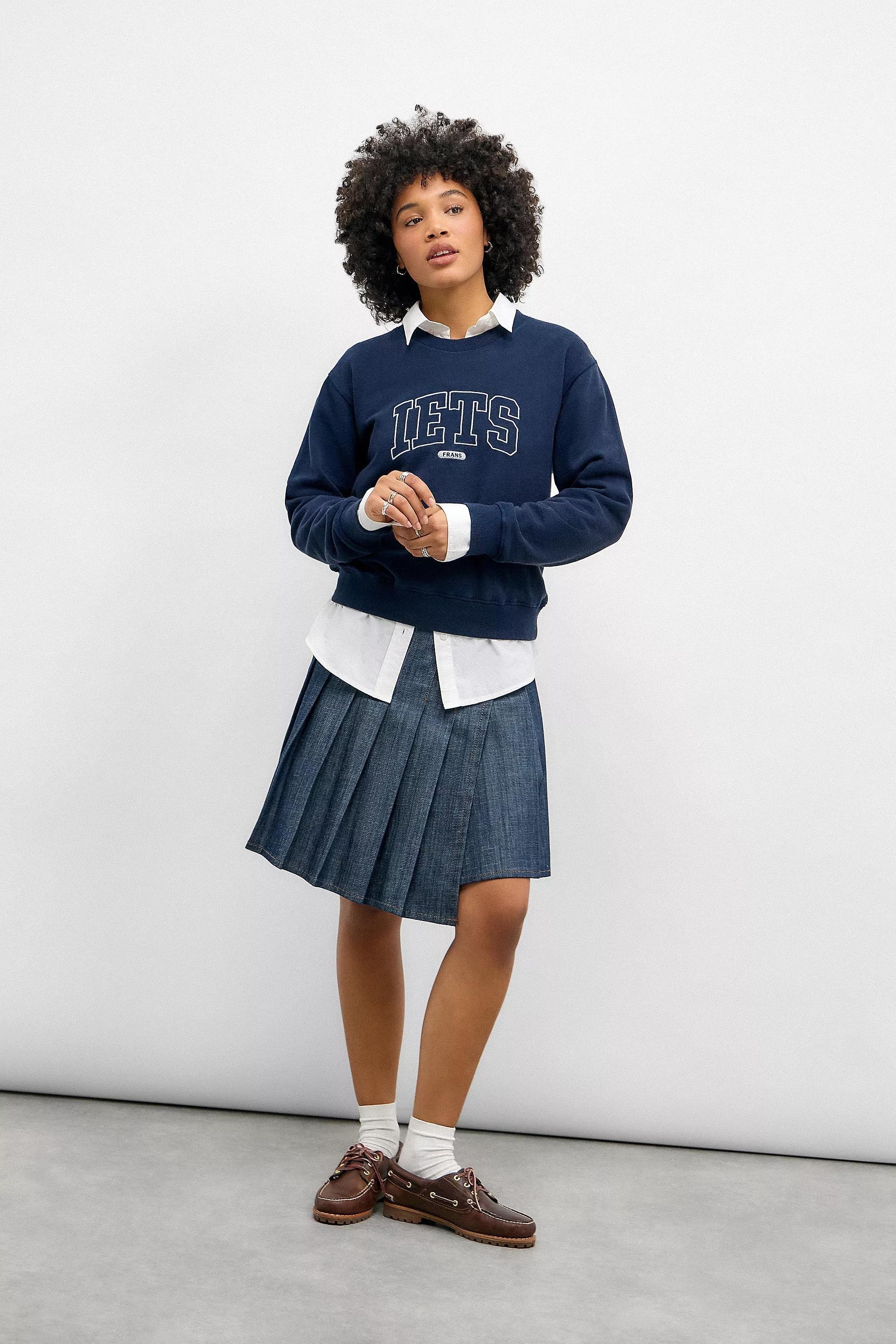 Navy Iets Frans... Applique Sweatshirt, , large image number 0