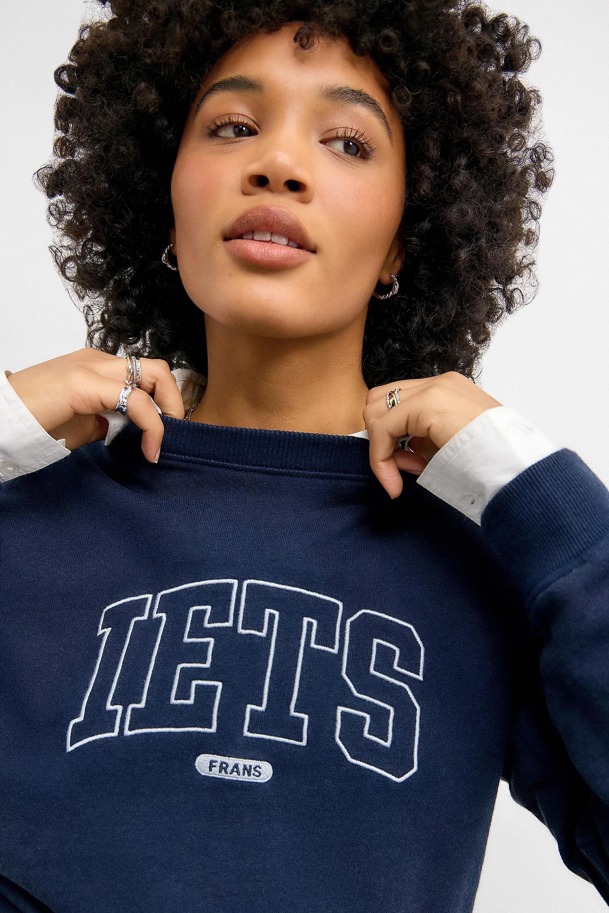 Navy Iets Frans... Applique Sweatshirt, , large image number 2