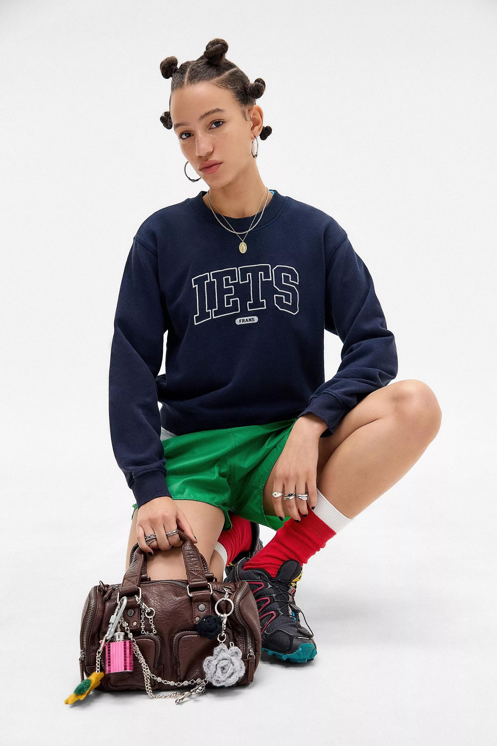 Navy Iets Frans... Applique Sweatshirt, , large image number 4
