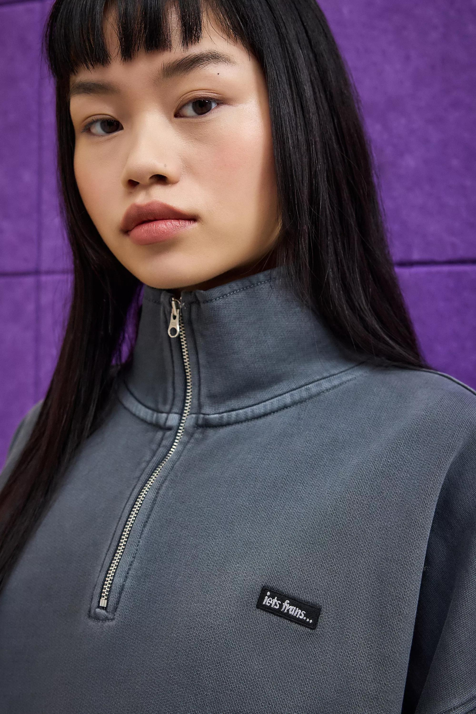Grey Iets Frans... Silas Quarter-Zip Sweatshirt, , large image number 1
