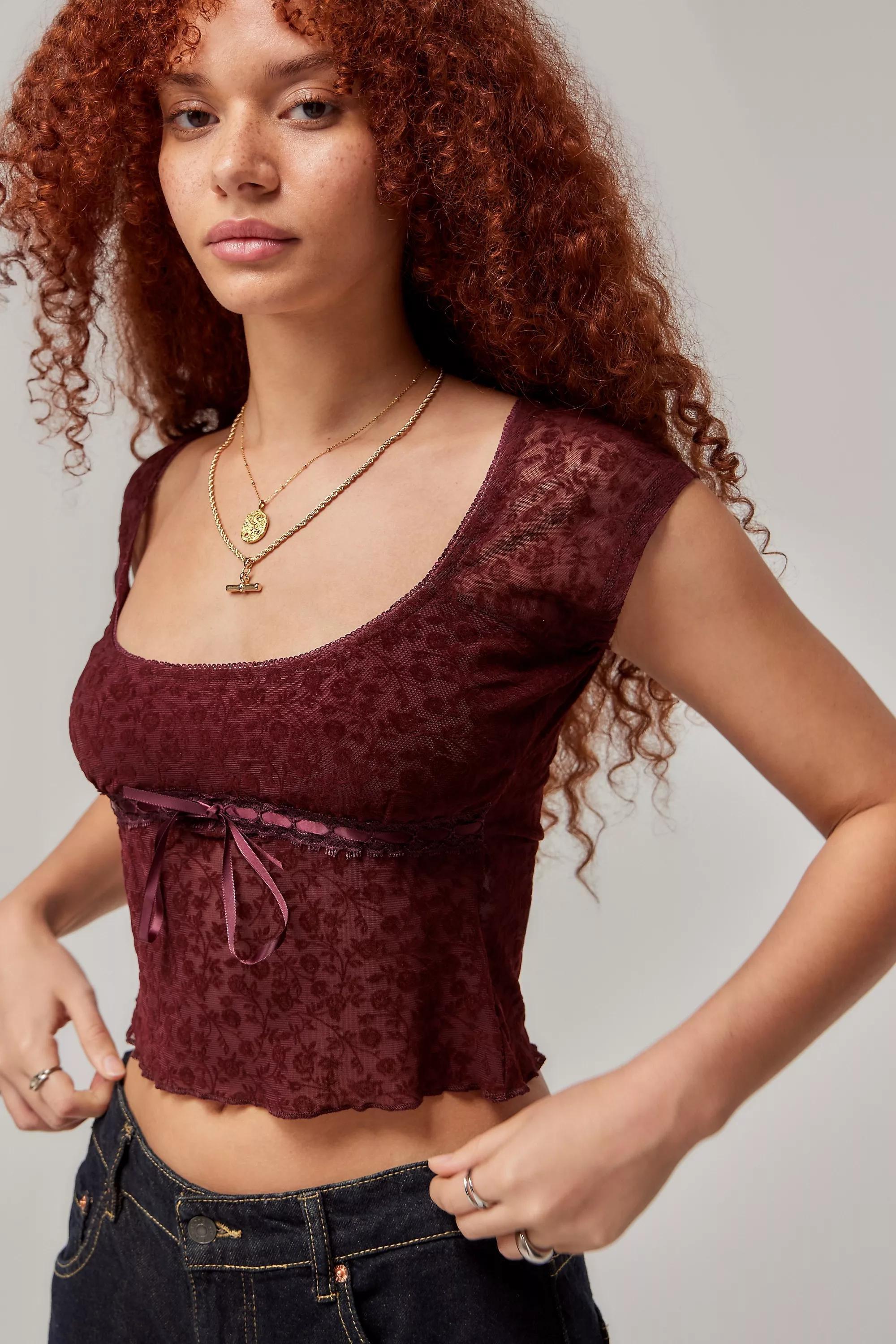 UO Rada Floral Crop Top, , large image number 0