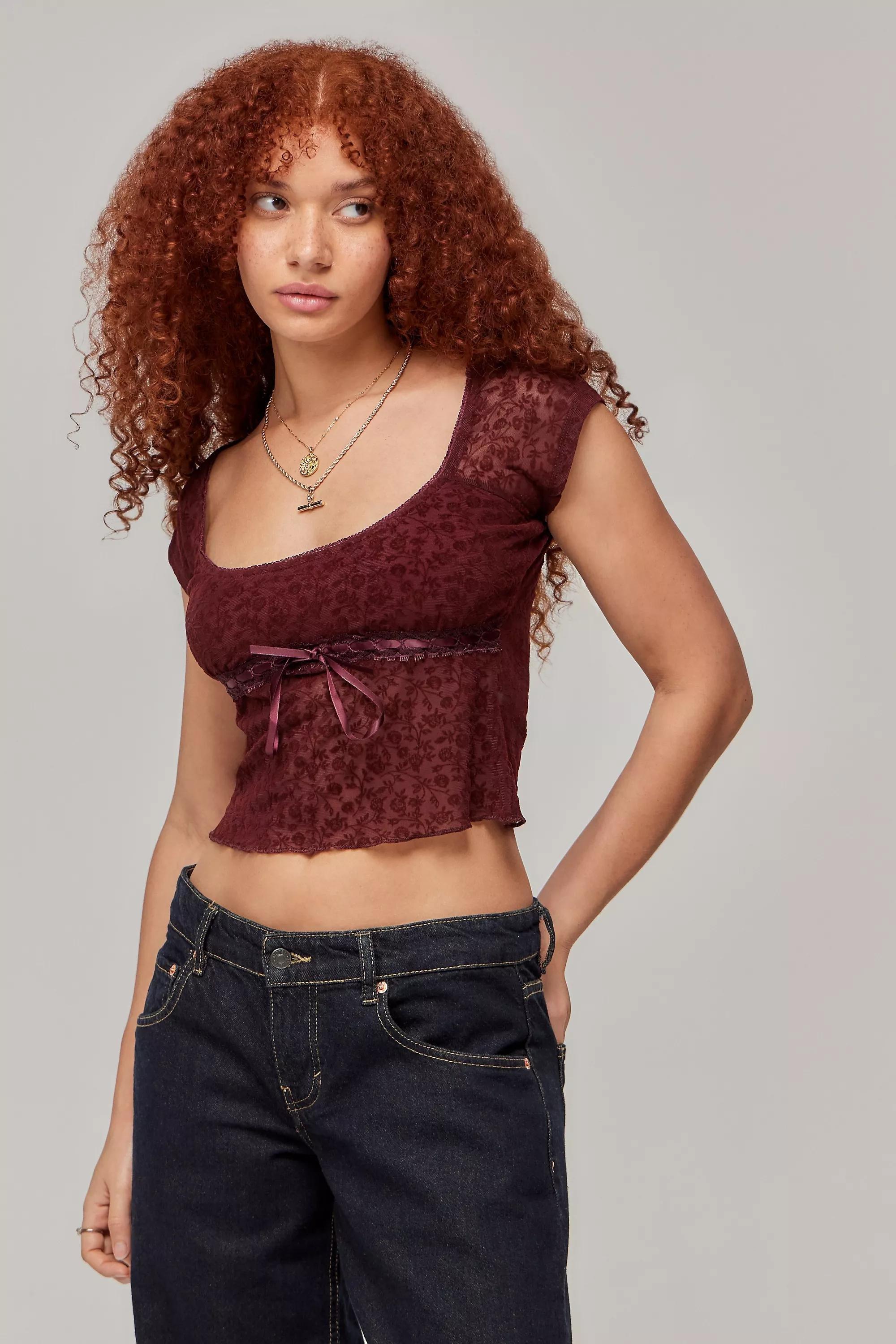 UO Rada Floral Crop Top, , large image number 2
