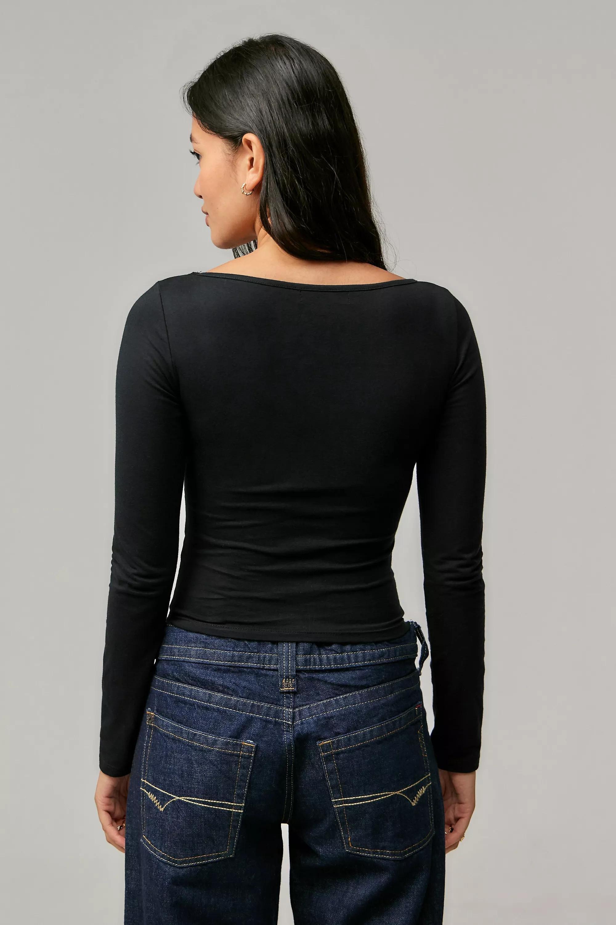 Black Motel Uo Exclusive Ambon Floral Top, , large image number 3