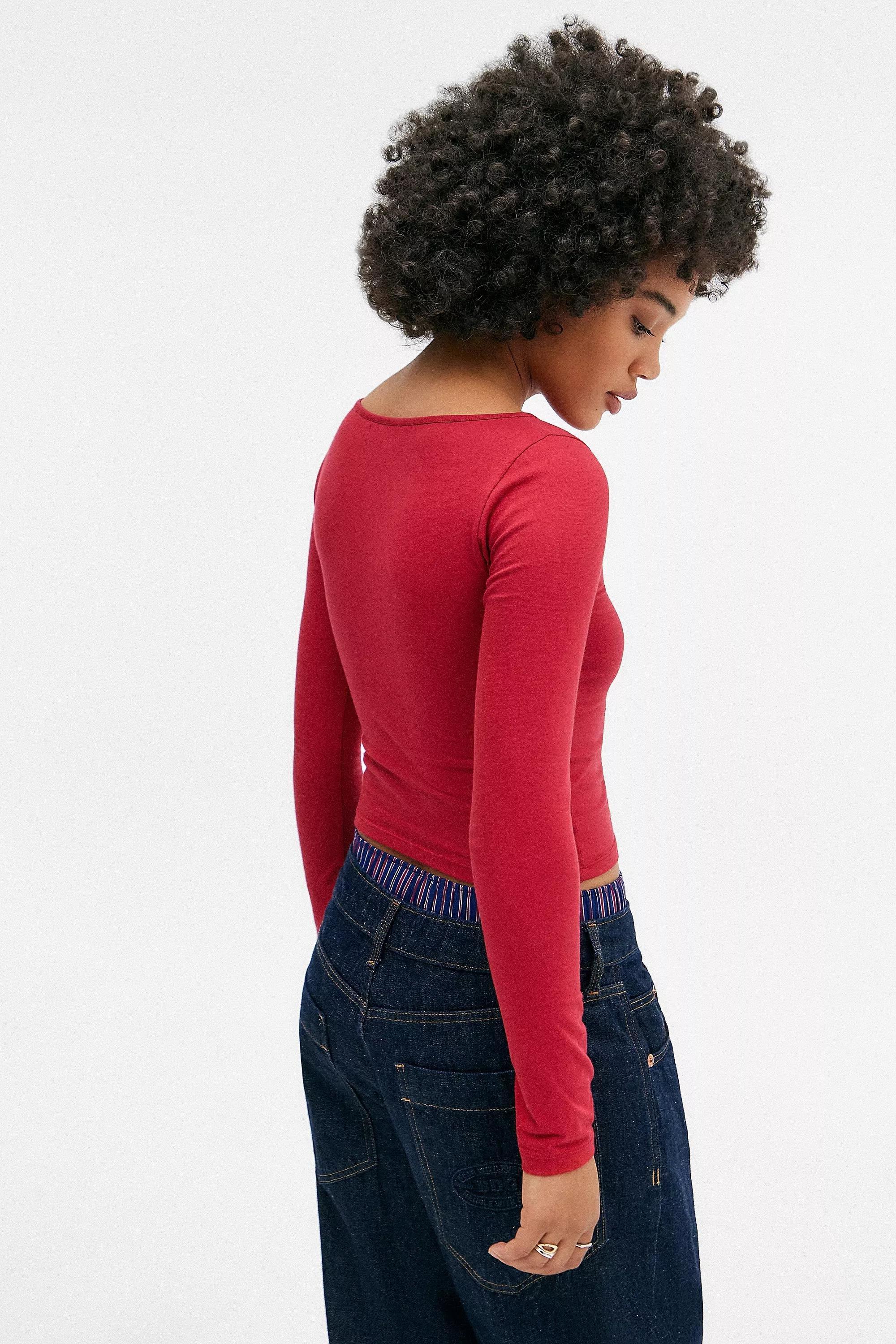 Red Motel Uo Exclusive Ambon Berry Top, , large image number 3