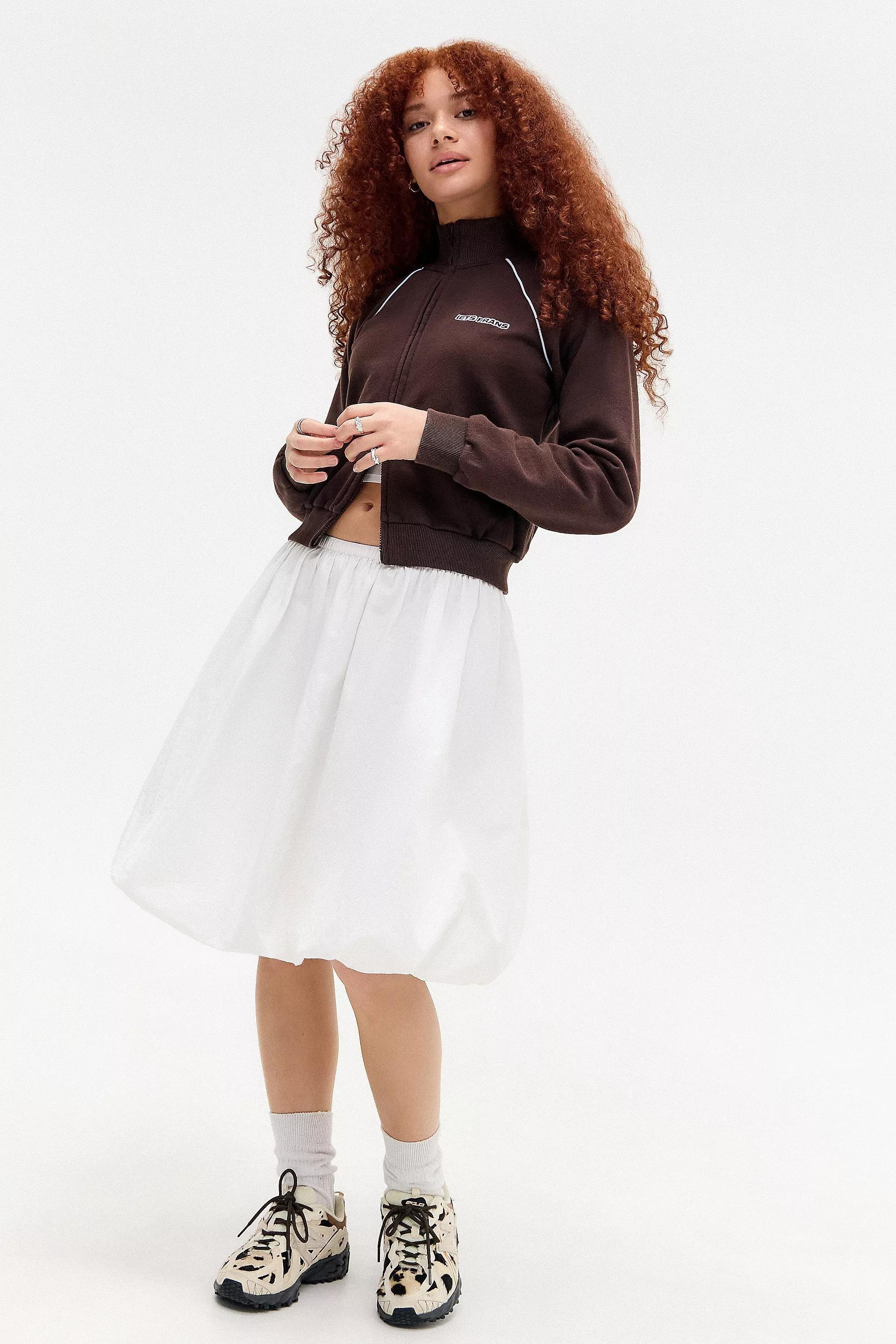 Brown Iets Frans... Ally Shrunken Track Top, , large image number 1