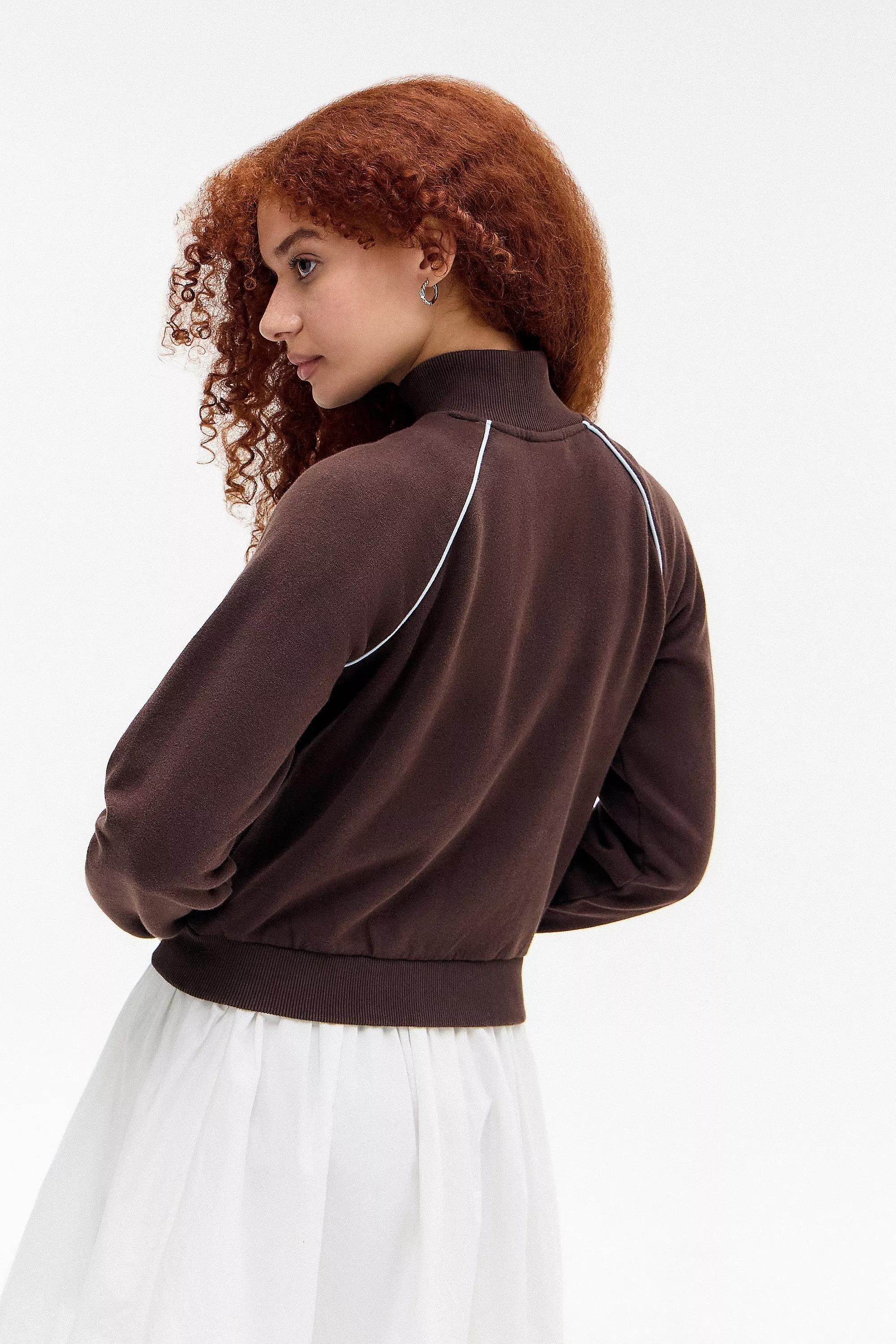 Brown Iets Frans... Ally Shrunken Track Top, , large image number 3
