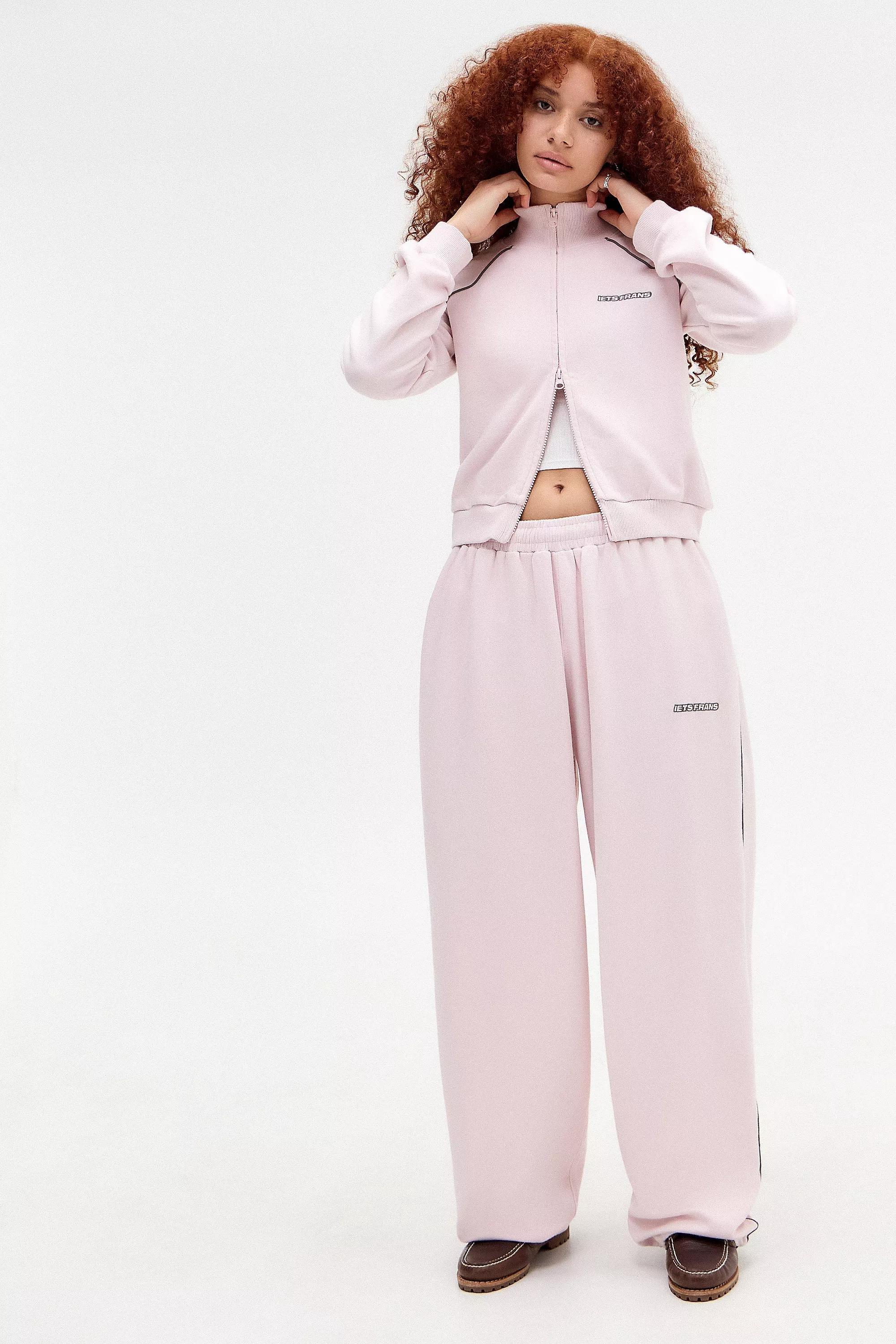 Pink Iets Frans... Ally Shrunken Track Top, , large image number 1