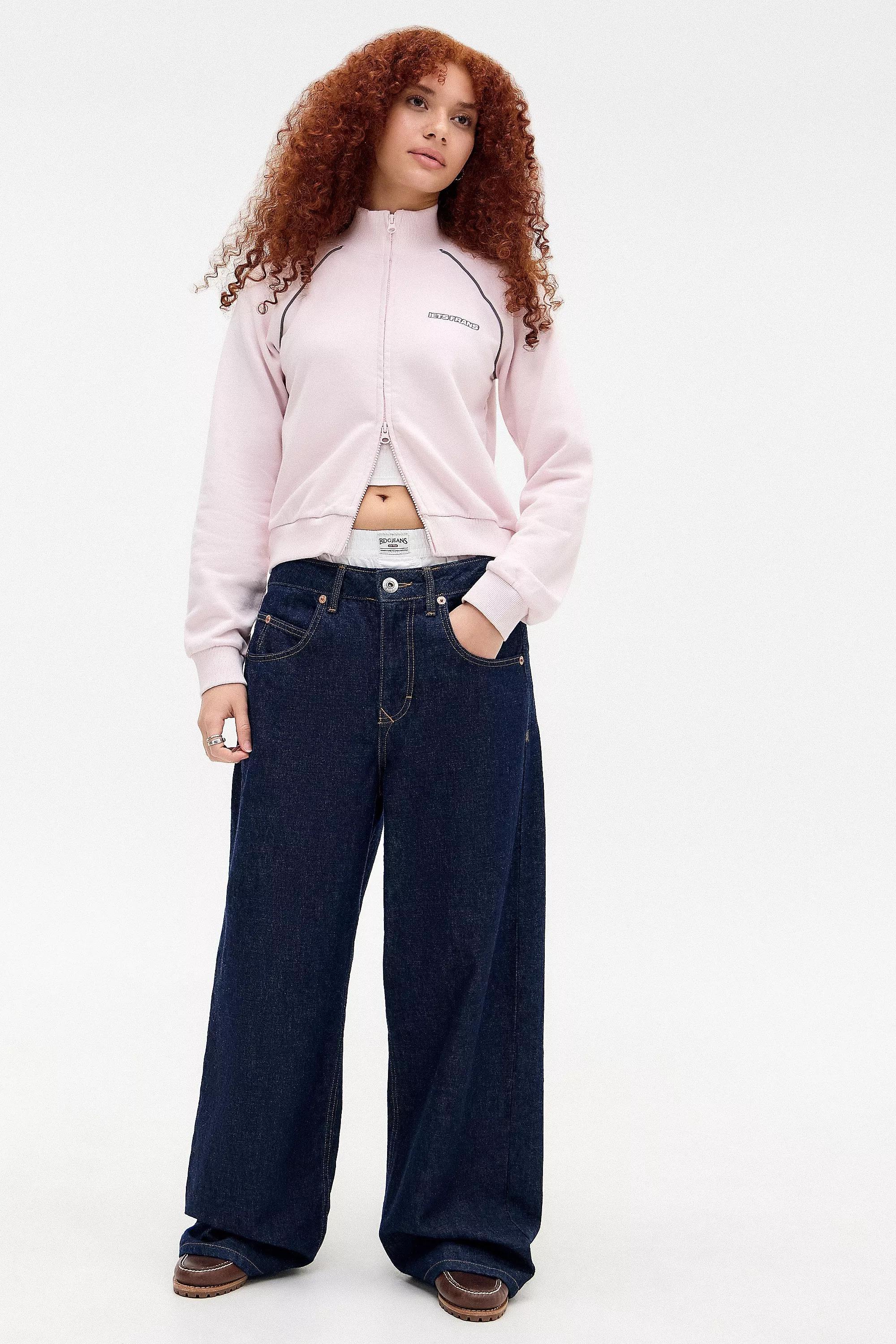 Pink Iets Frans... Ally Shrunken Track Top, , large image number 2