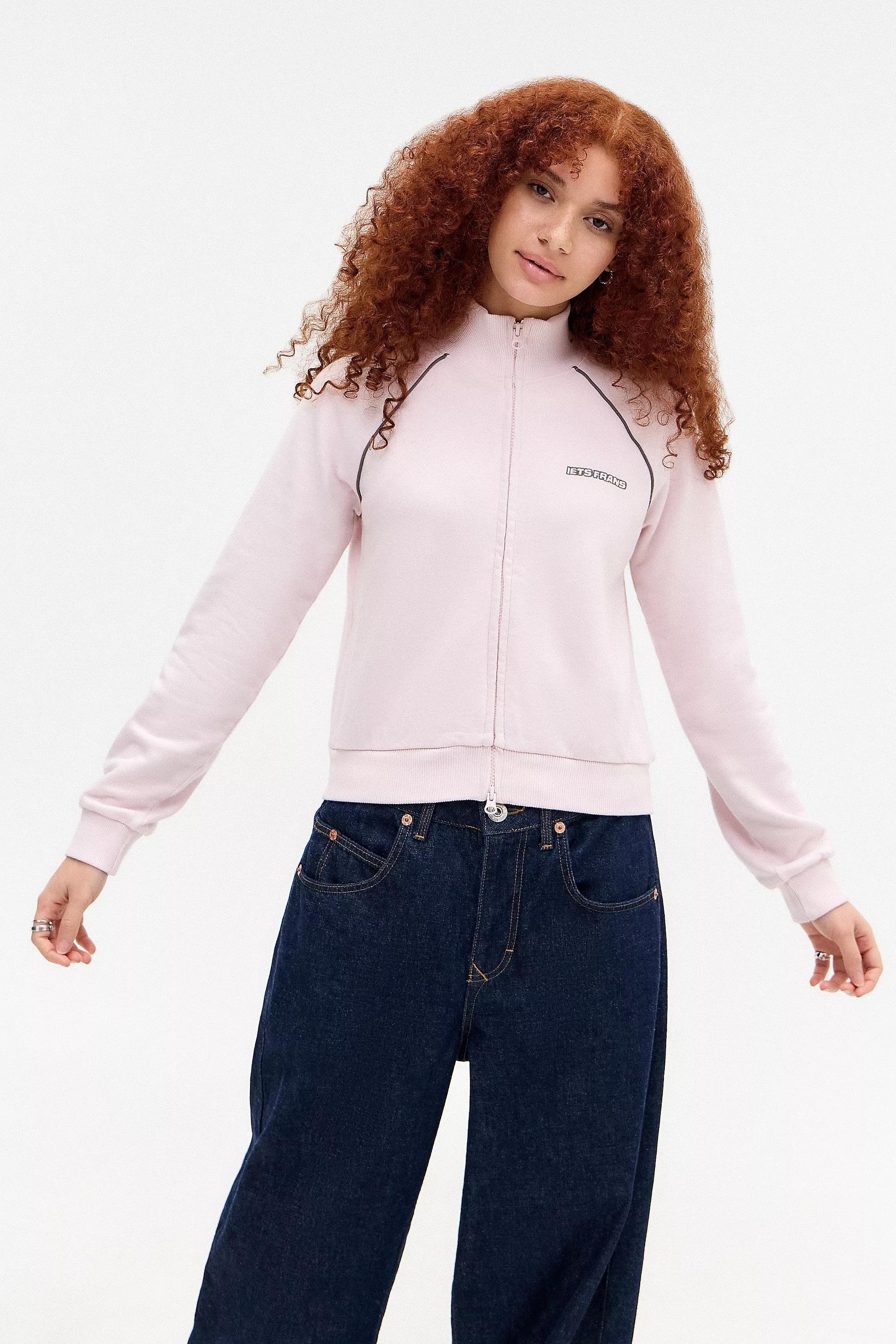 Pink Iets Frans... Ally Shrunken Track Top, , large image number 3