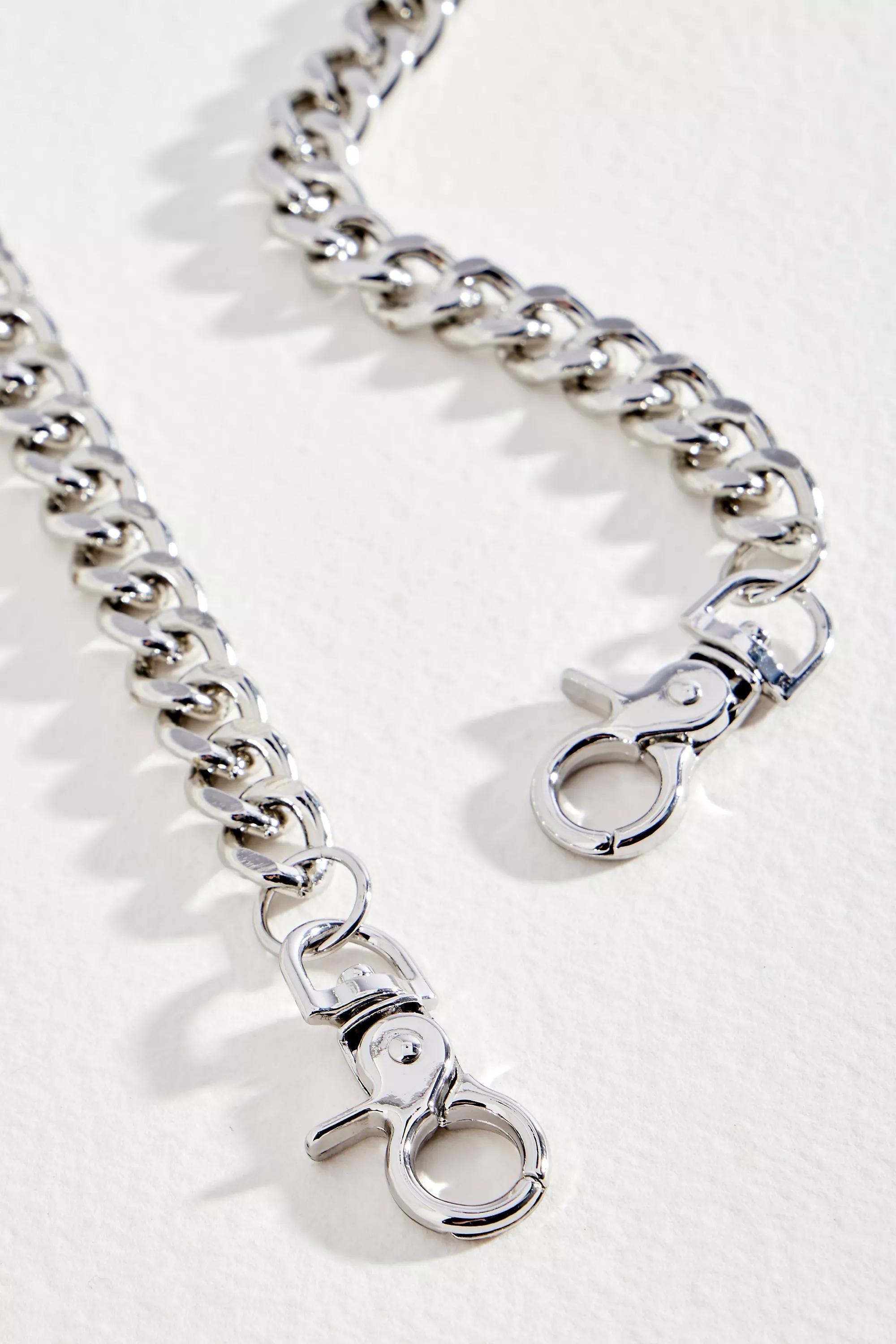 Silver Silence + Noise Wallet Chain, SLVR, medium