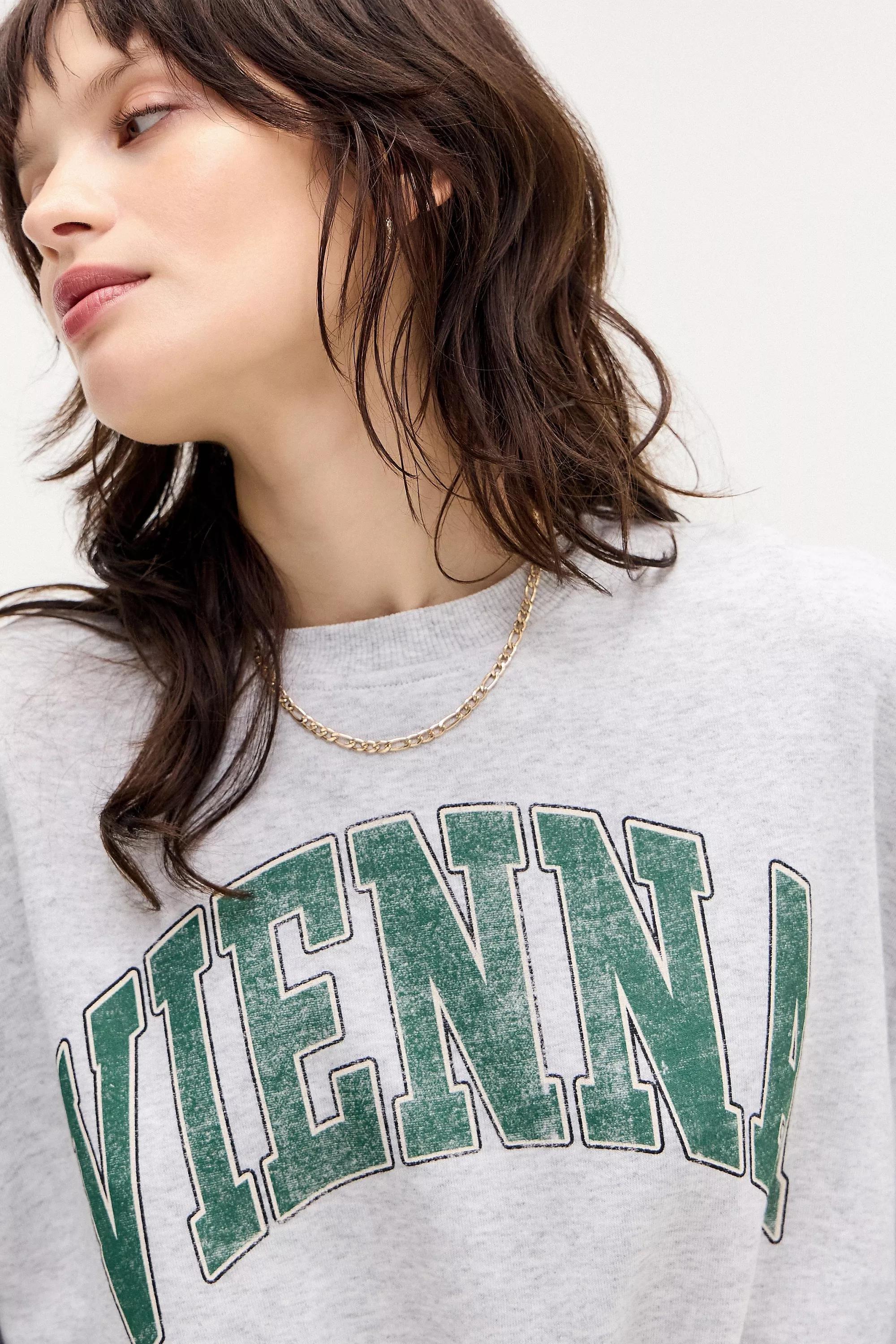Grey Uo Vienna Super Crop Sweatshirt, , large image number 3