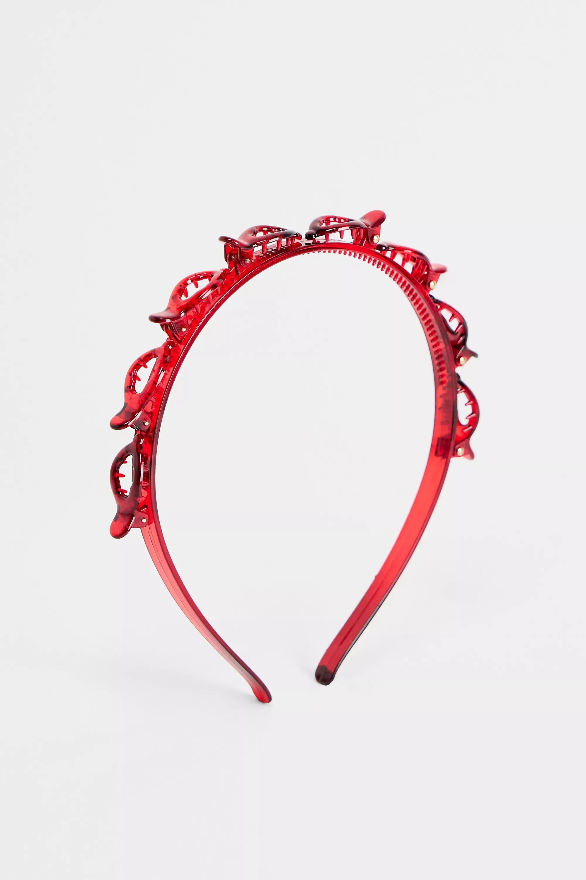 Red Uo Multi Clip Headband, , medium
