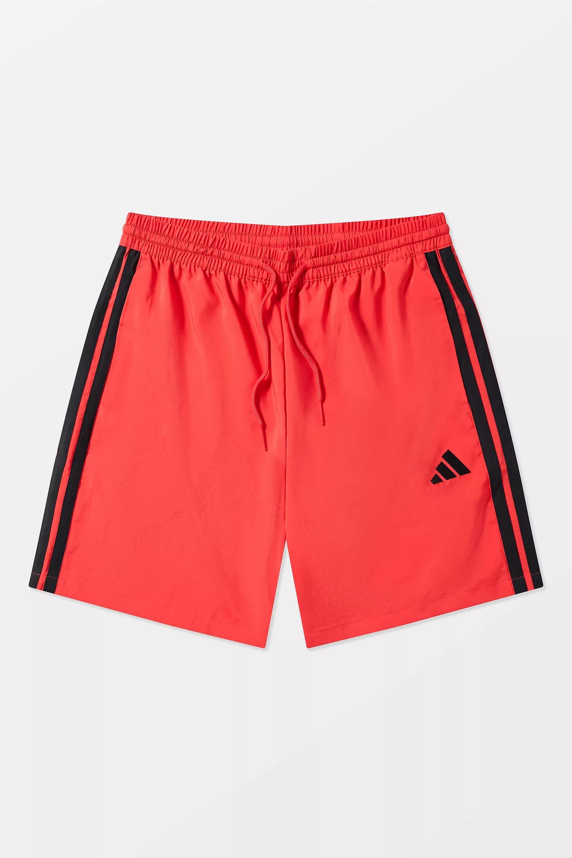 Red Adidas Woven Longline Shorts, , large image number 4