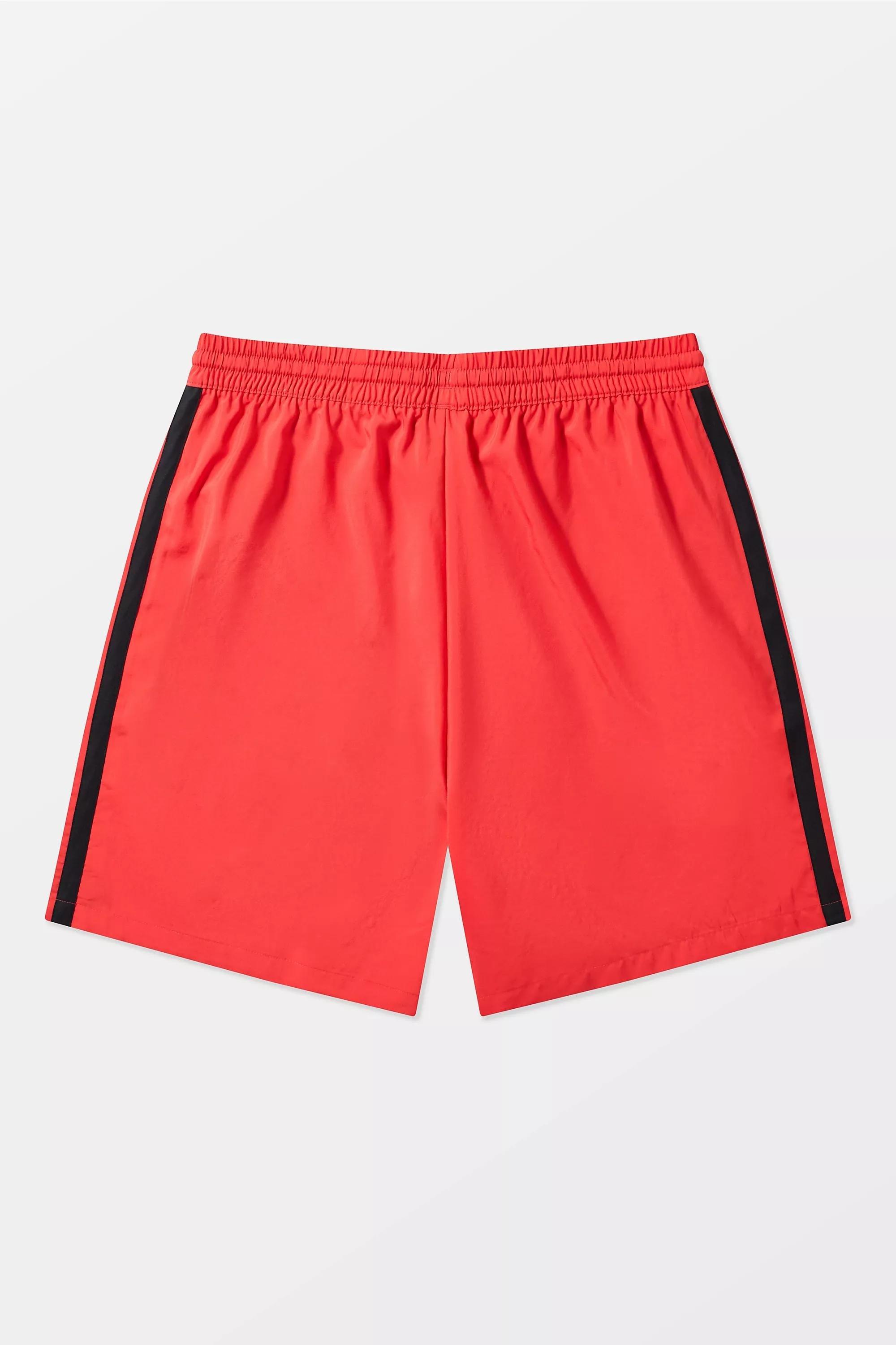 Red Adidas Woven Longline Shorts, , large image number 5