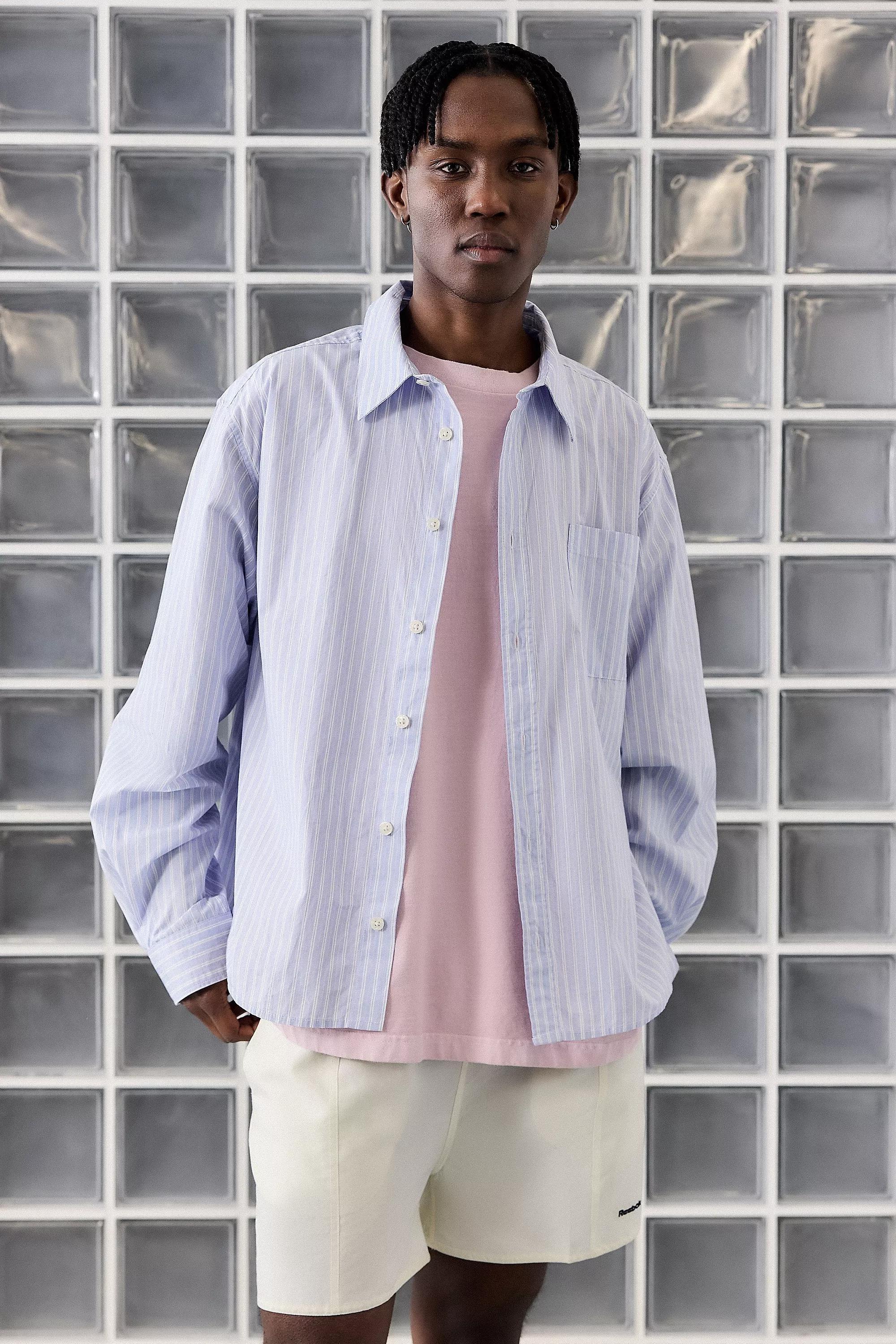 Blue Loom Poplin Business Stripe Shirt, , large image number 1