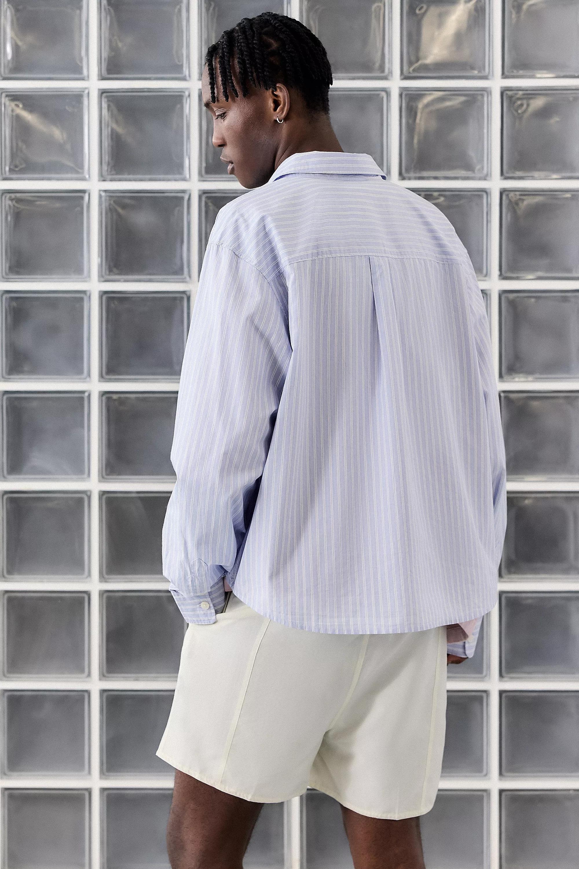 Blue Loom Poplin Business Stripe Shirt, , large image number 3